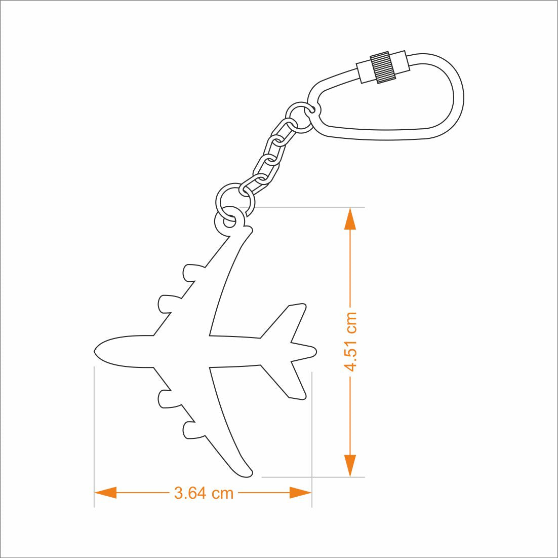 Keychain Aeroplane - Goldplated | Anand Prakash