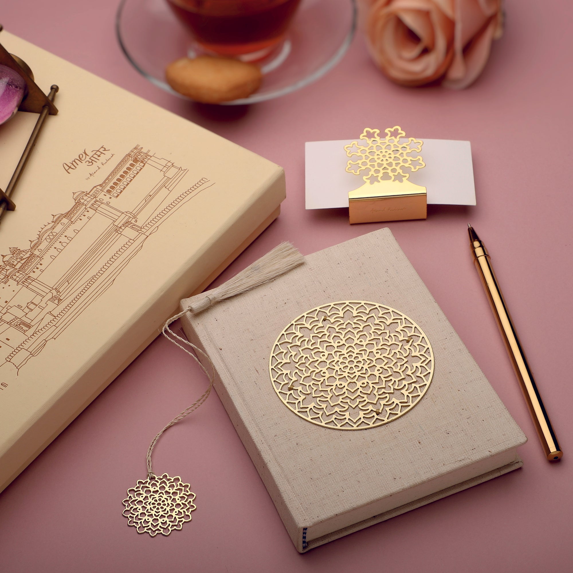 Gift Box - Amer Goldplated Office Accessory Set | Anand Prakash