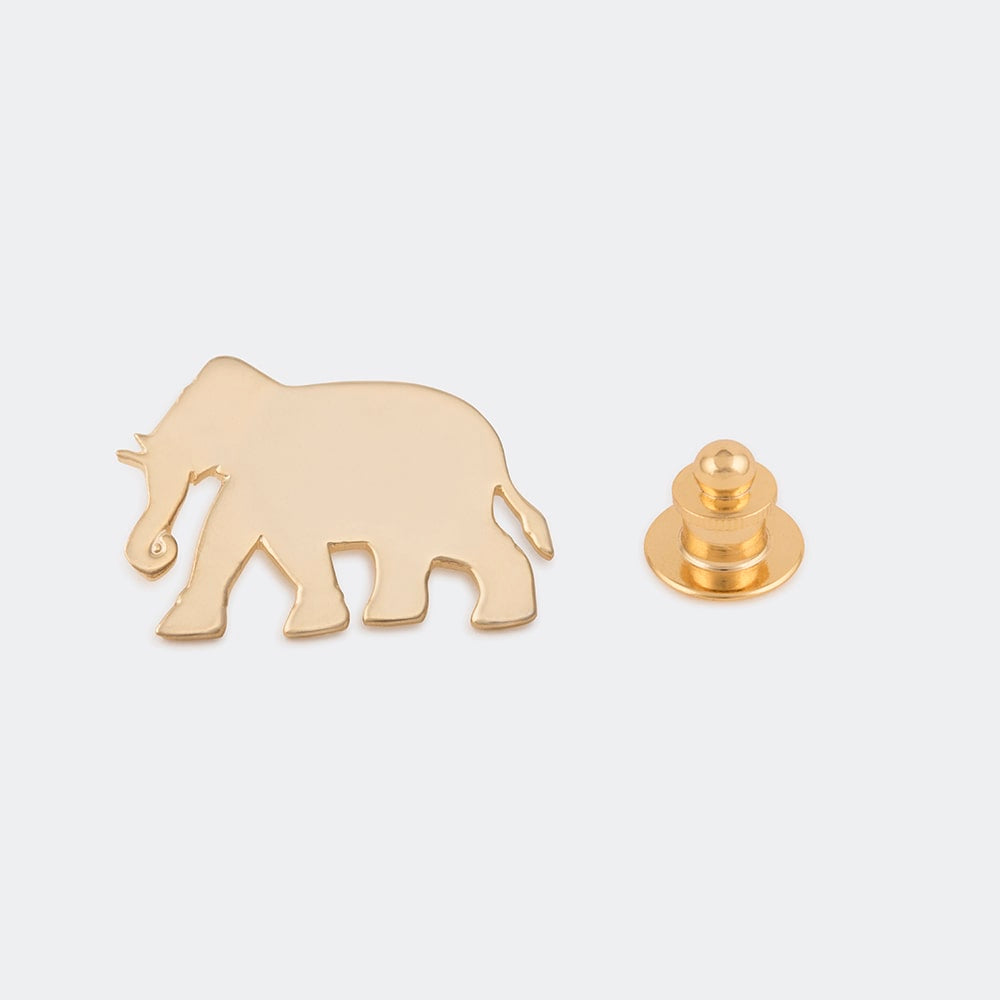 Lapel Pin Elephant Goldplated | Anand Prakash