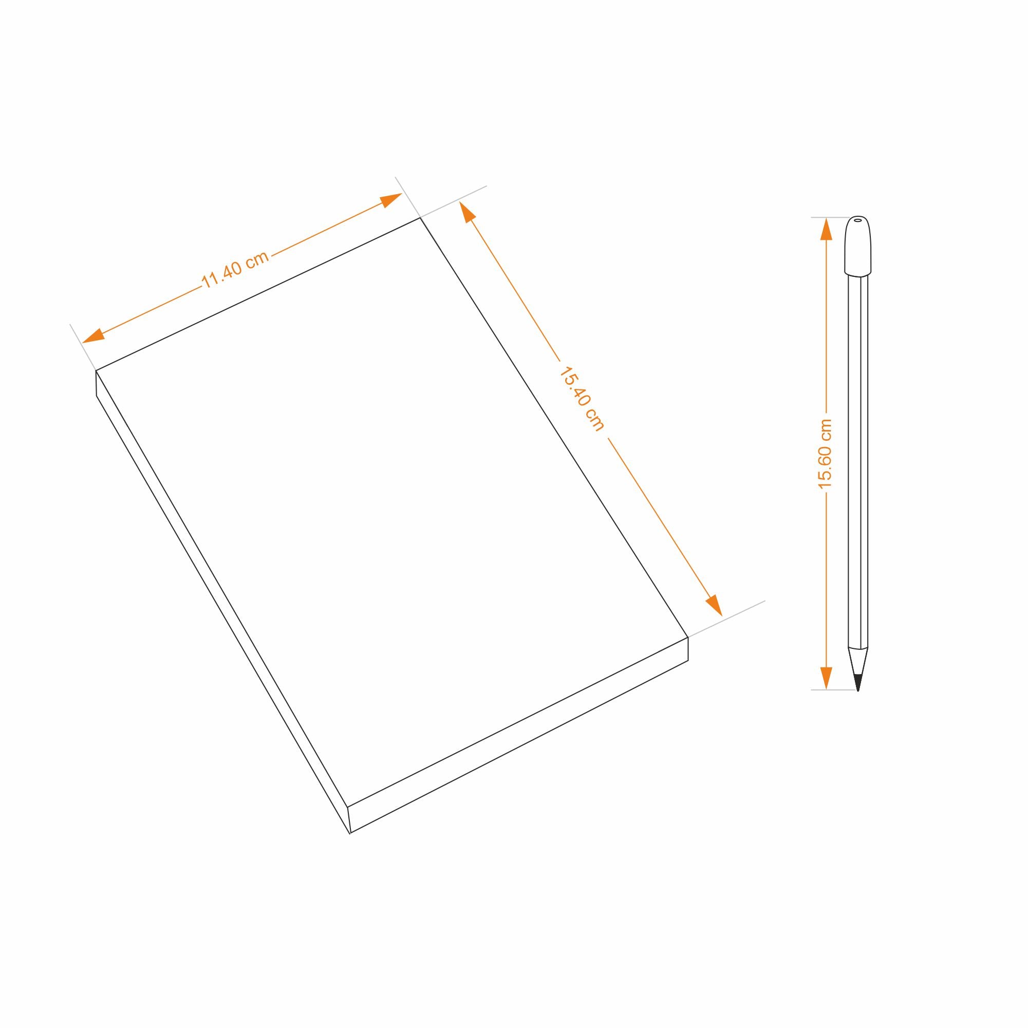 Journal Indigo & Pencil Set - Indigo Cotton