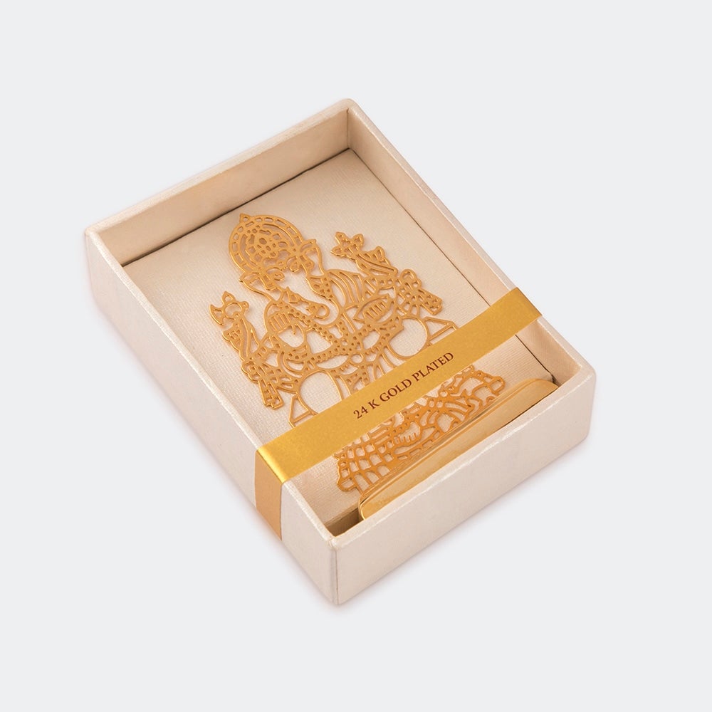 Car Dashboard Stand Goldplated - Sri Ganesha