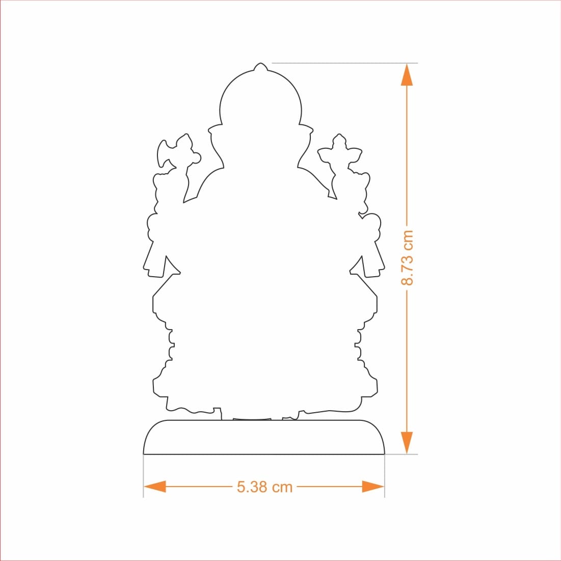 Car Dashboard Stand Goldplated - Sri Ganesha