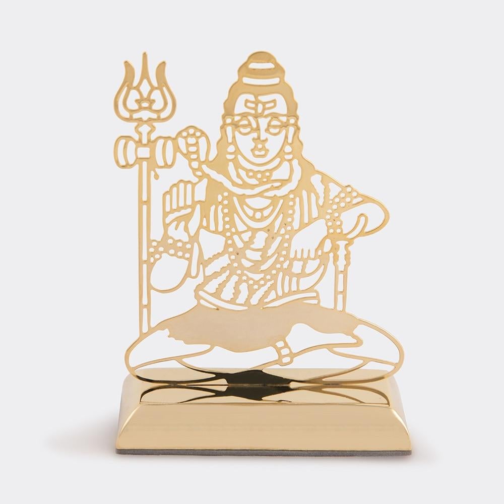 Car Dashboard Stand Goldplated - Lord Shiva