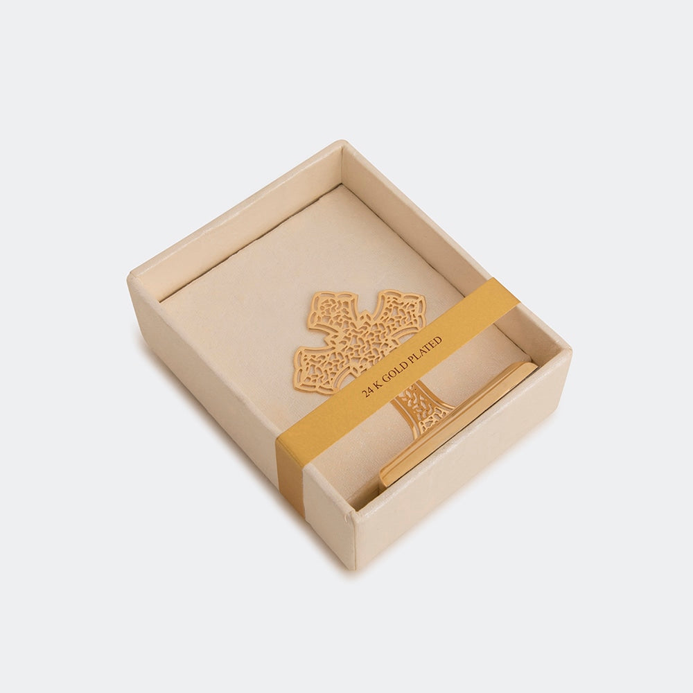 Car Dashboard Stand Goldplated - Cross