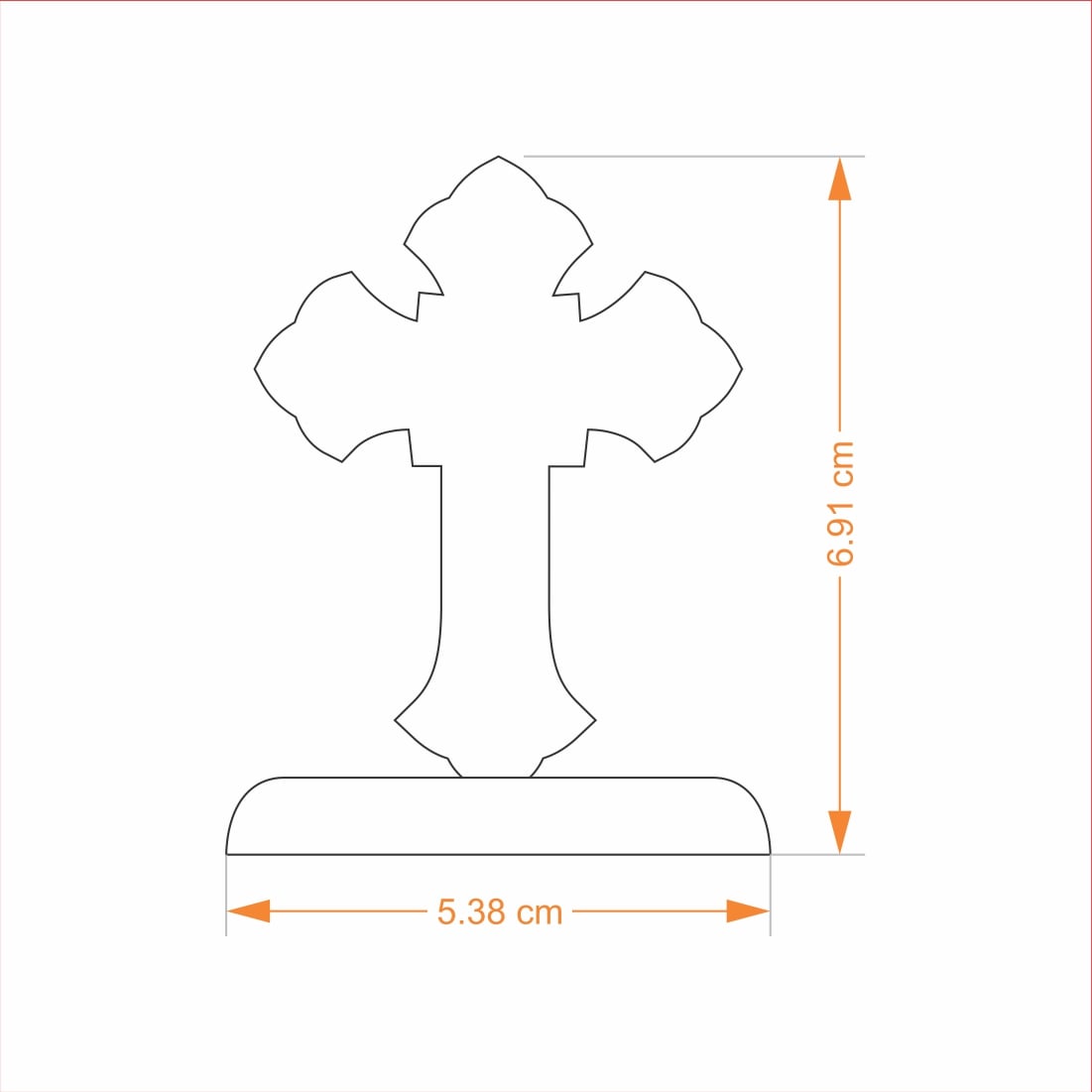 Car Dashboard Stand Goldplated - Cross