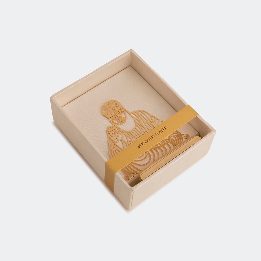 Car Dashboard Stand Goldplated - Guru Nanak Dev Ji