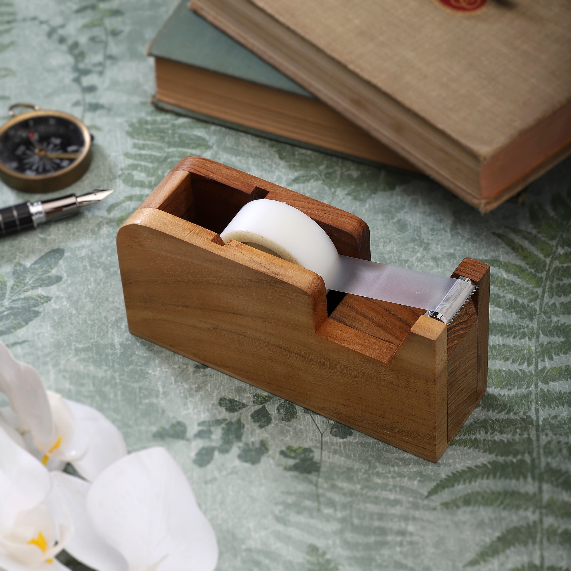 Tape Dispenser - Teak Wood | Anand Prakash