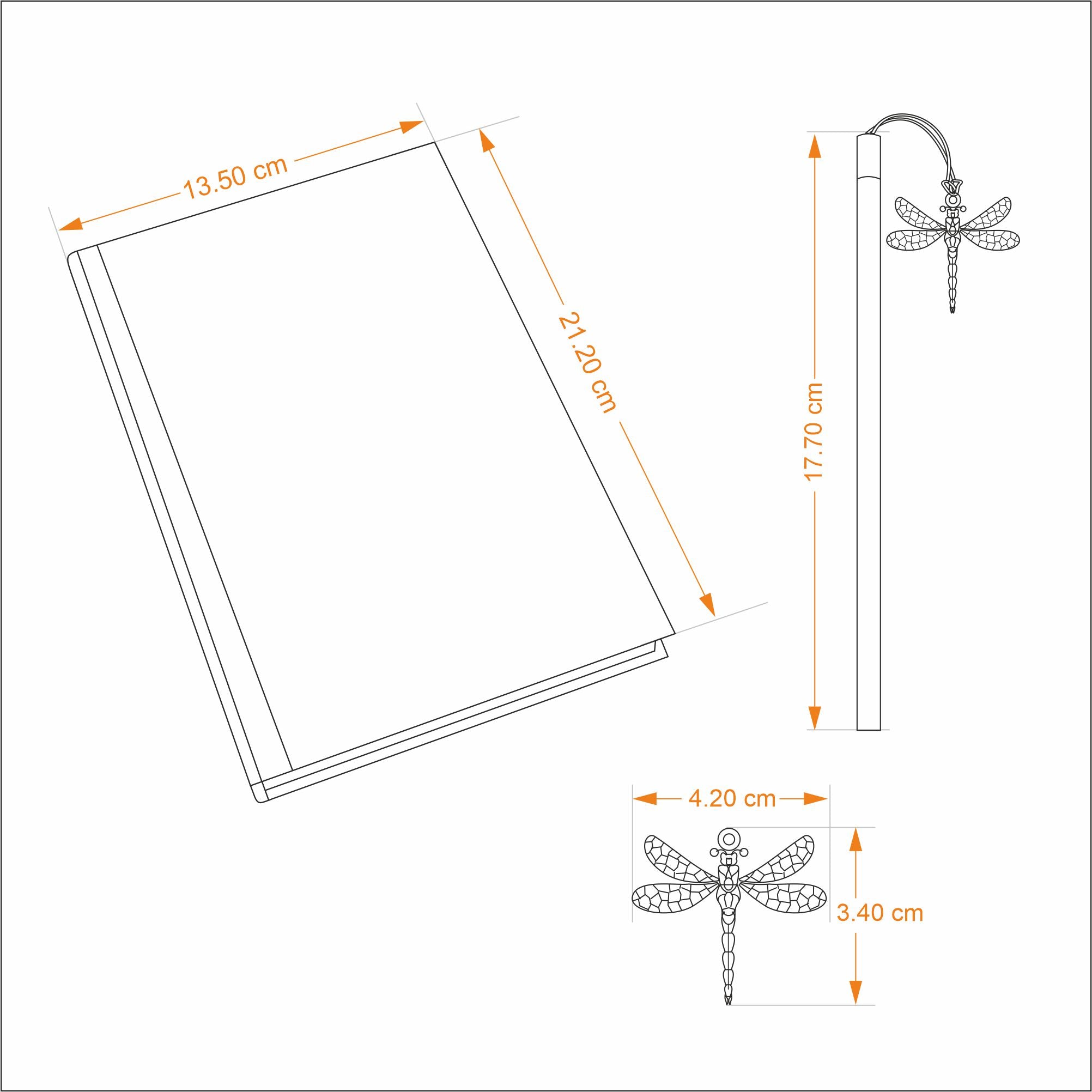 Linen Journal Gift Set - Dragonfly Design | Anand Prakash