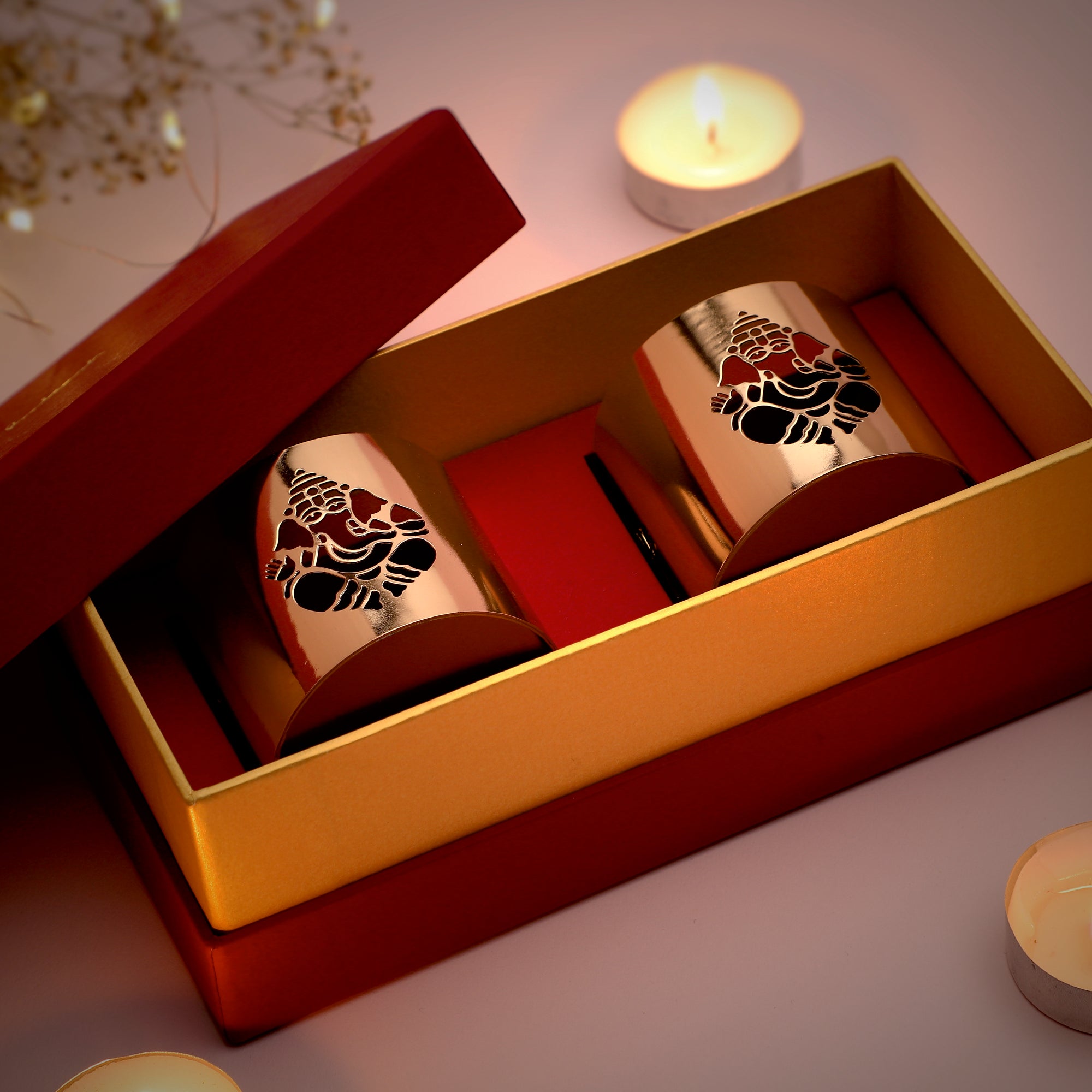 Tea Light Holder Sri Ganesha Set of 2 | Anand Prakash