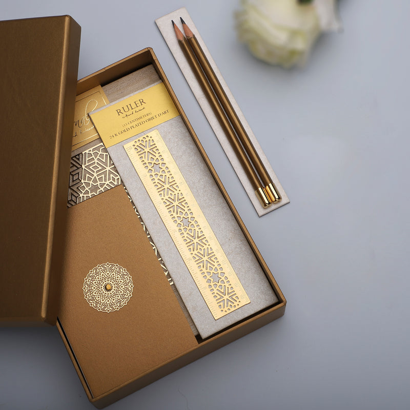 Gift Box -Tussar Silk Journal & Office Accessories