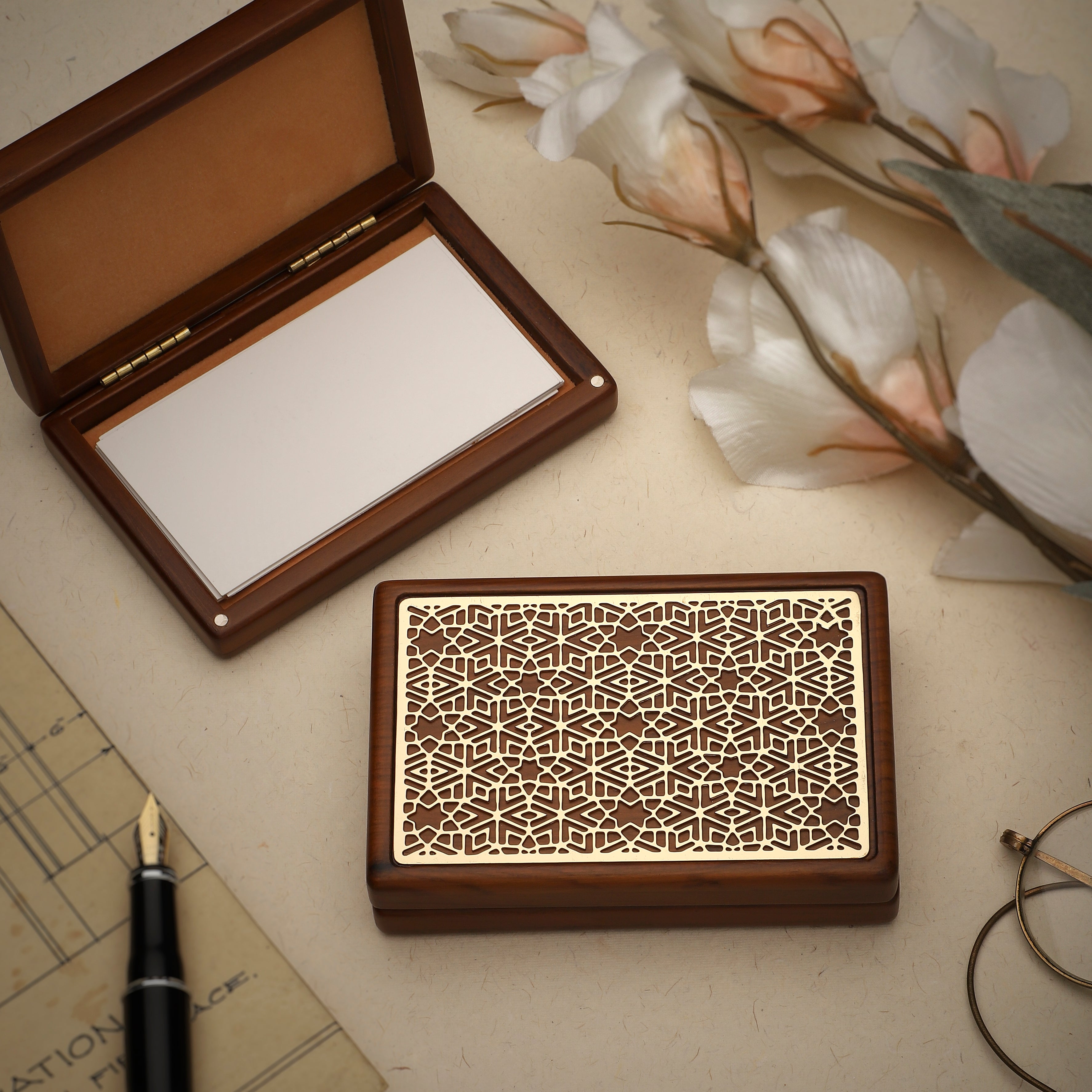 Business Card Holder - Teakwood Mesh| Anand Prakash