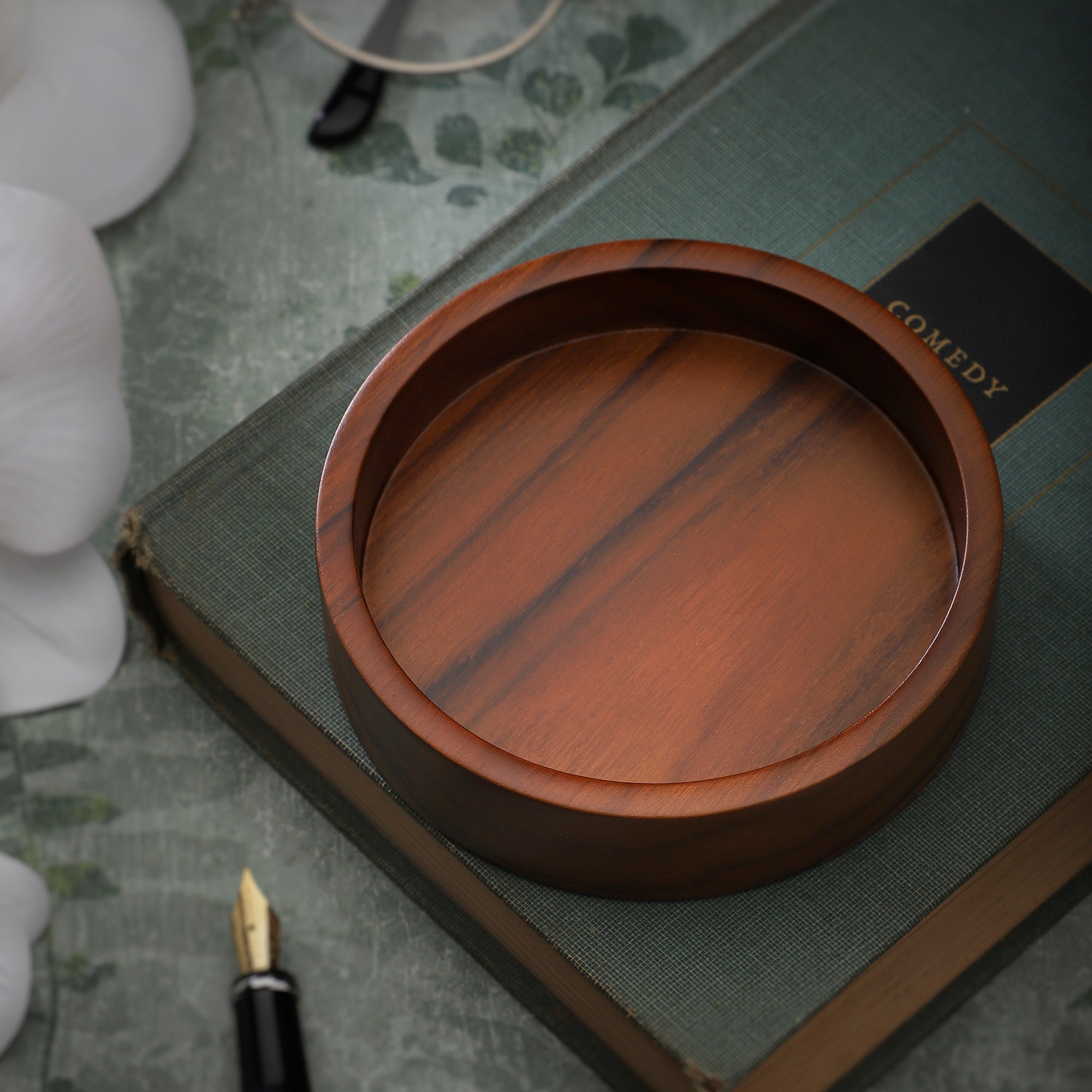 Round Knick-Knack Tray - Teak Wood | Anand Prakash