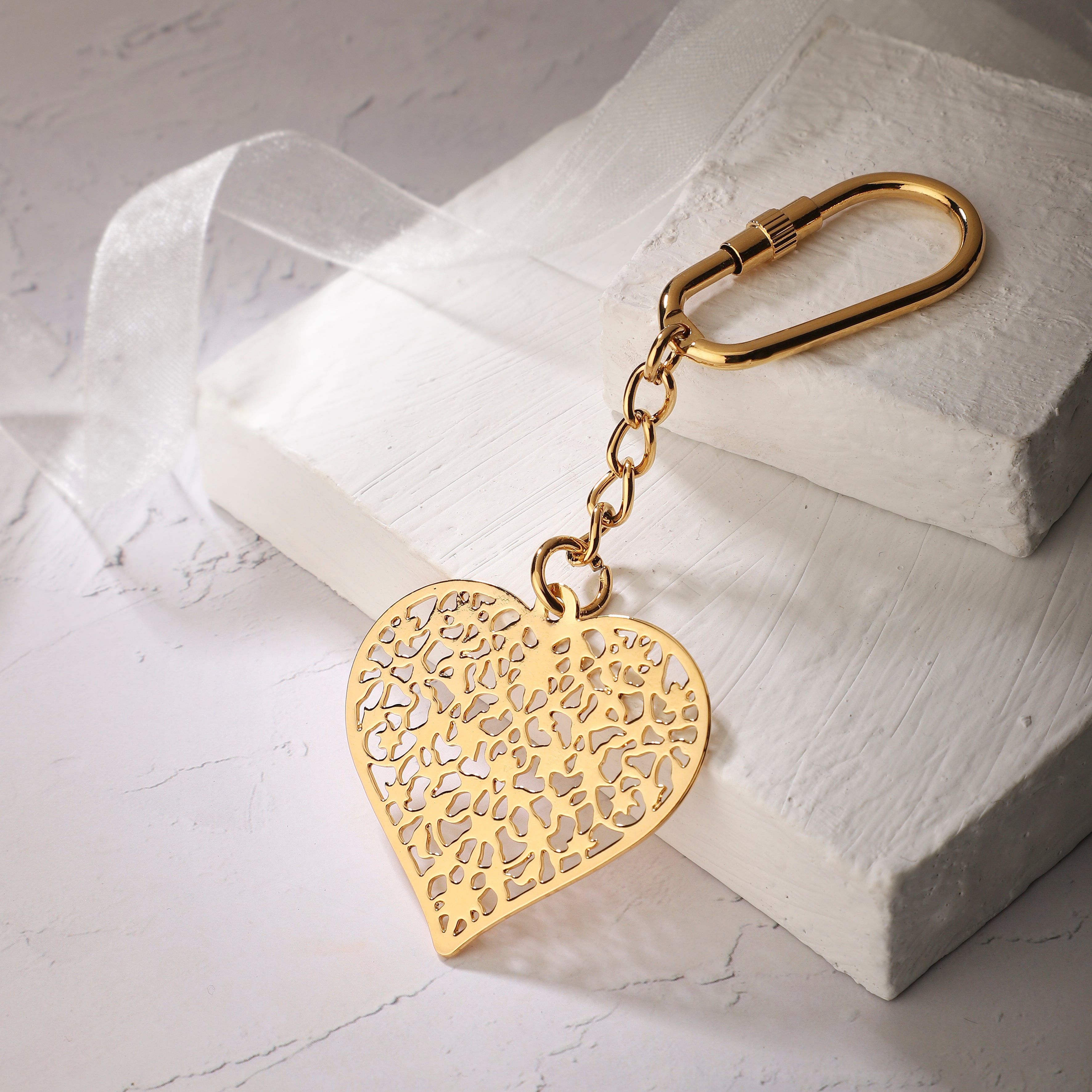 Keychain Heart Goldplated