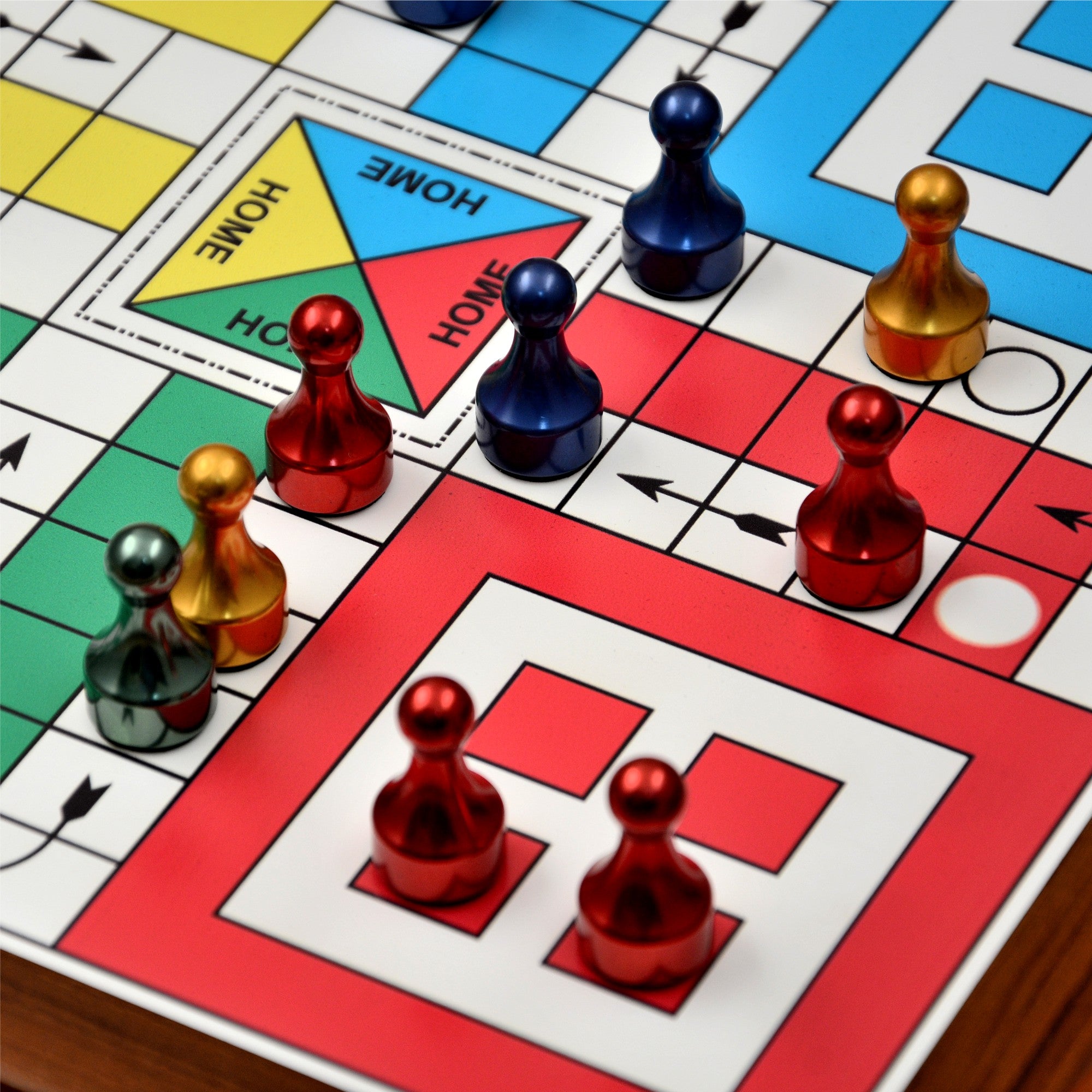 Teakwood Ludo With Metallic Tokens | Anand Prakash