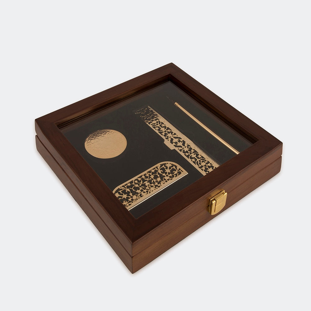 Goldplated Office Accessory Set - TM | Anand Prakash