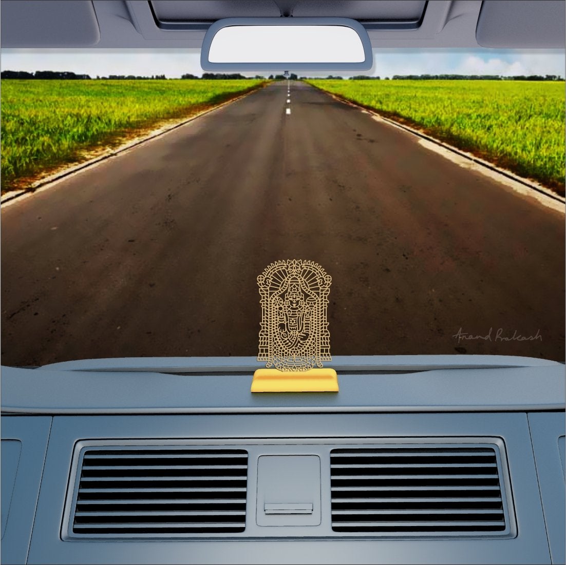 Car Dashboard Stand Goldplated - Sri Balaji