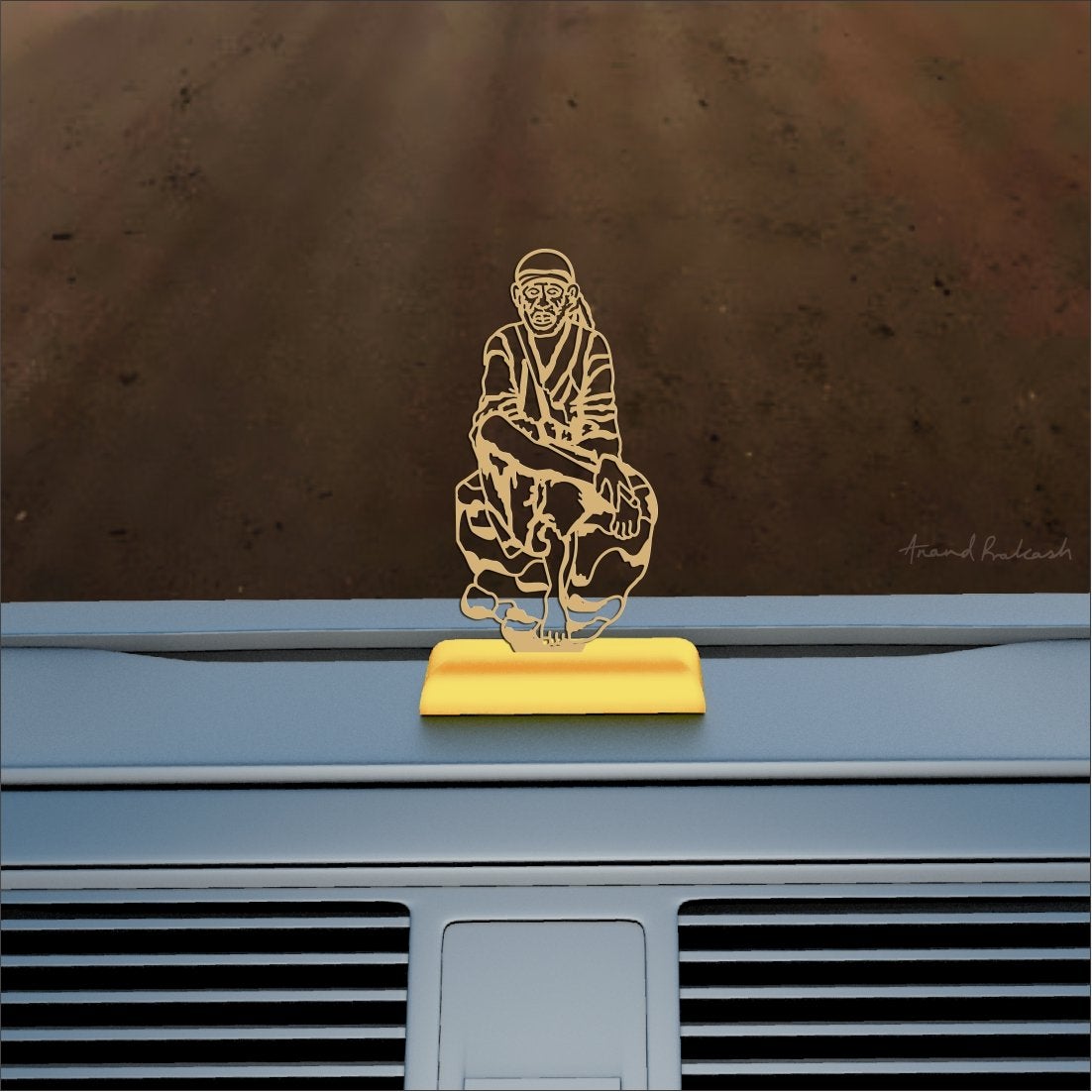 Car Dashboard Stand Goldplated - Sri Sai | Anand Prakash