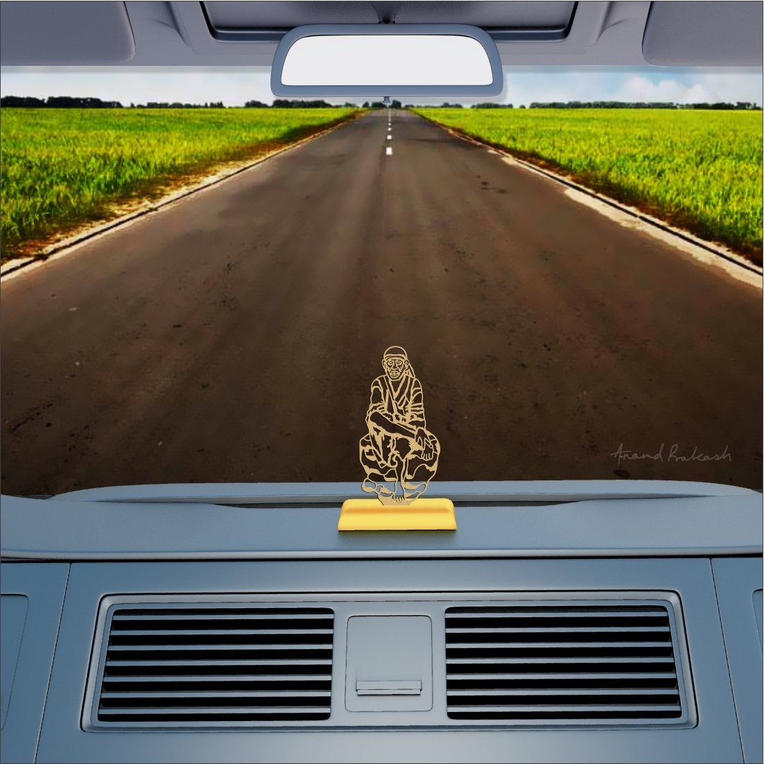 Car Dashboard Stand Goldplated - Sri Sai | Anand Prakash