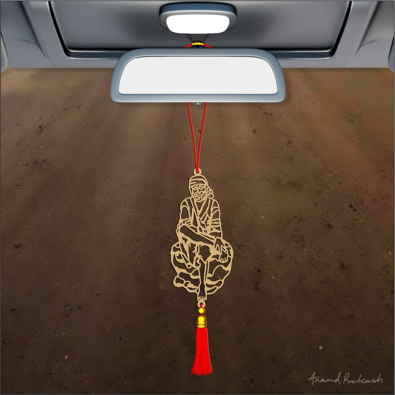 Car Hanging Goldplated - Sri Sai
