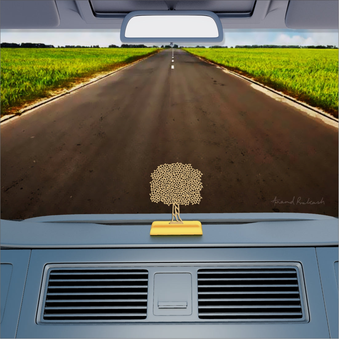 Car Dashboard Stand Goldplated - Tree