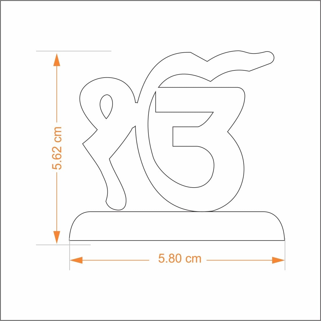 Car Dashboard Stand Goldplated - Ek Onkar