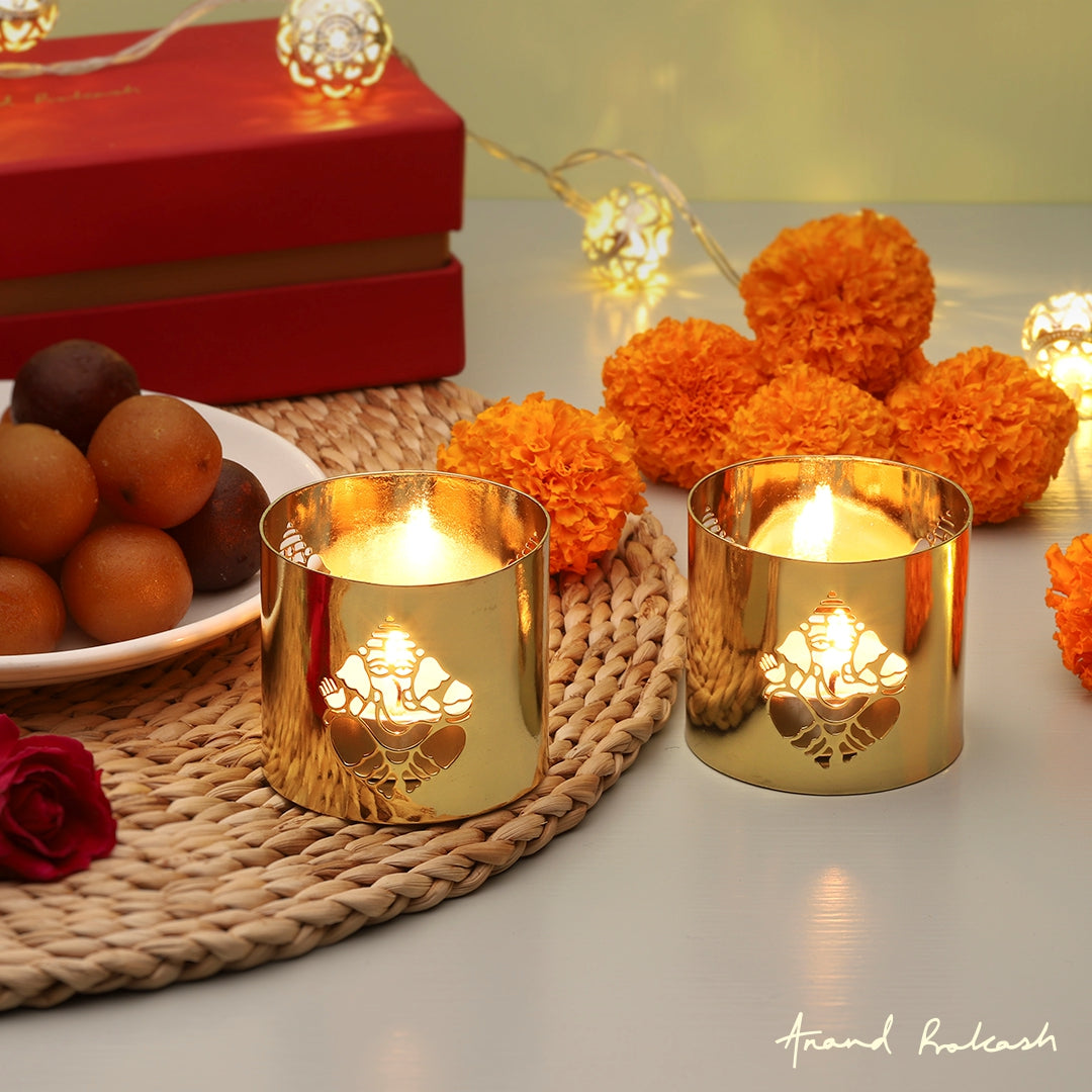Gift Set - Sri Ganesha Tealight Holders & Door Hanging | Anand Prakash