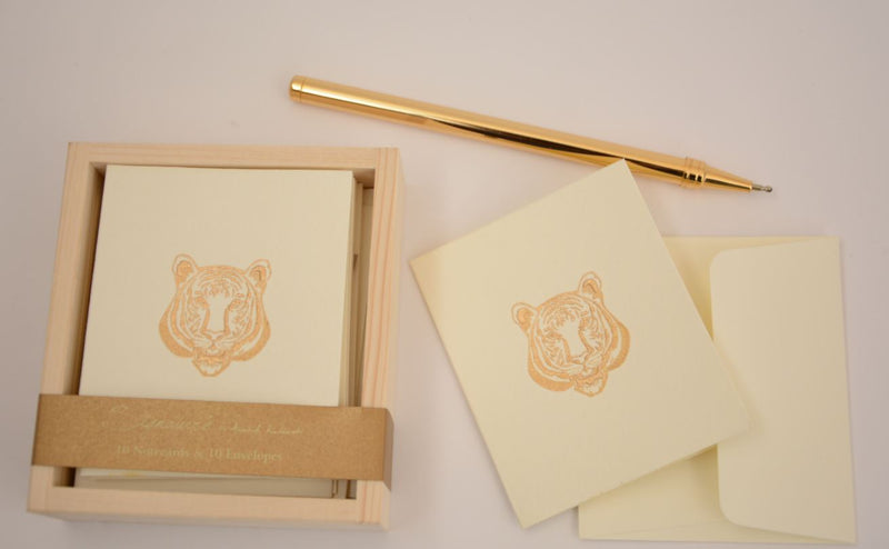 Tiger themed note cards