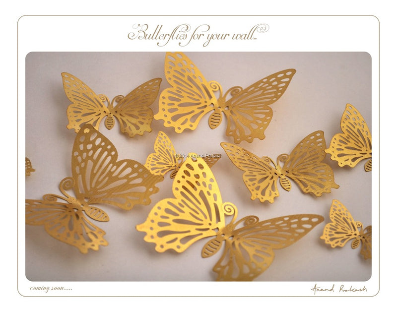 Metallic Butterflies for your wall…