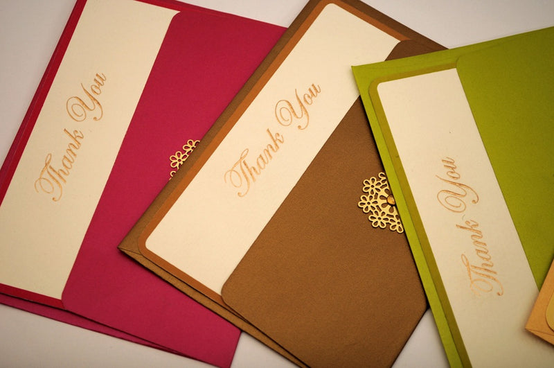 Embossed note cards – Lets say Thank You!