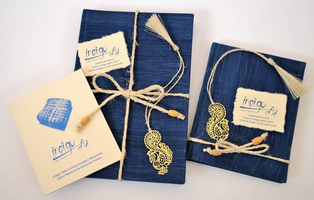 Journals in Indigo – dyed cotton