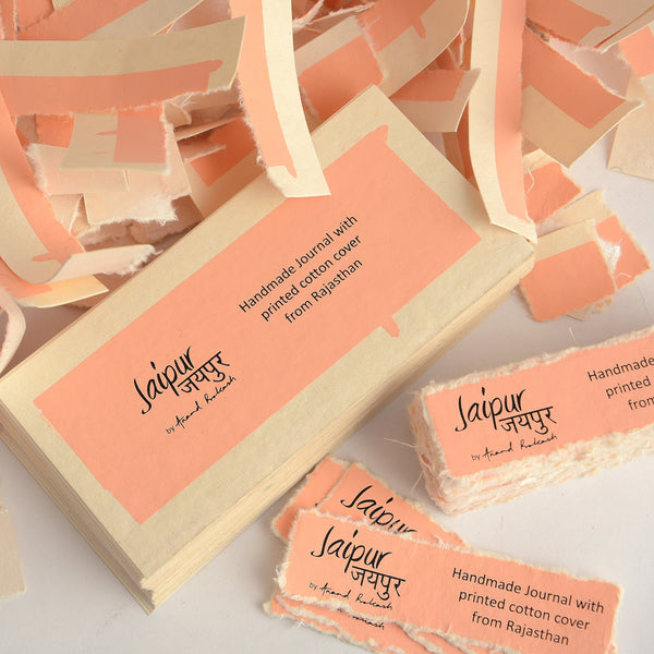 Raw and torn edged paper labels