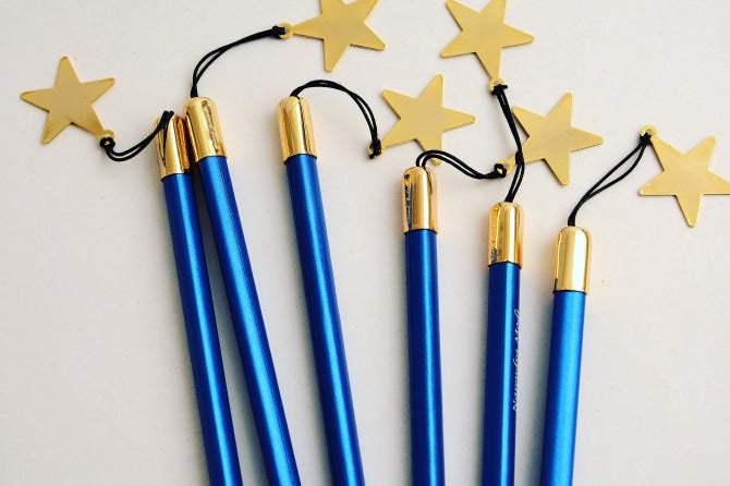 Pencils in blue