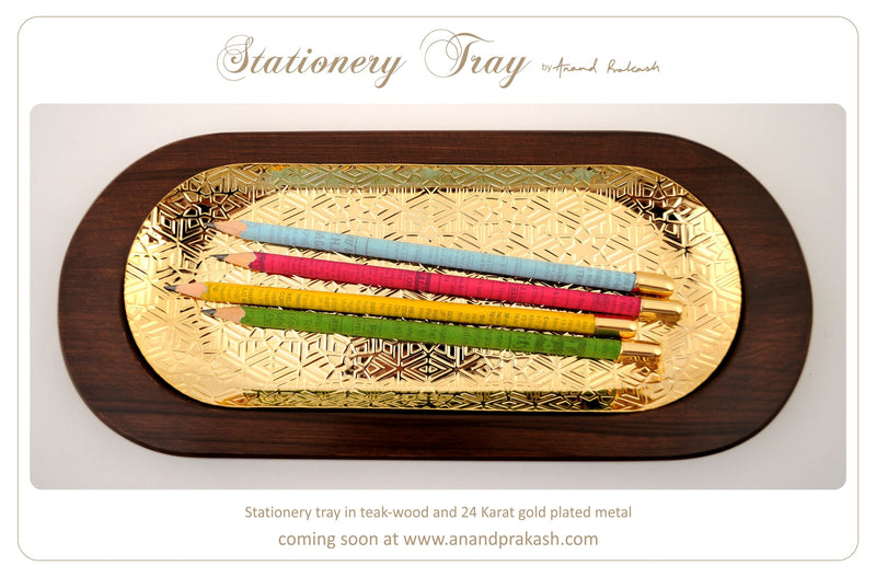 Handcrafted stationery tray