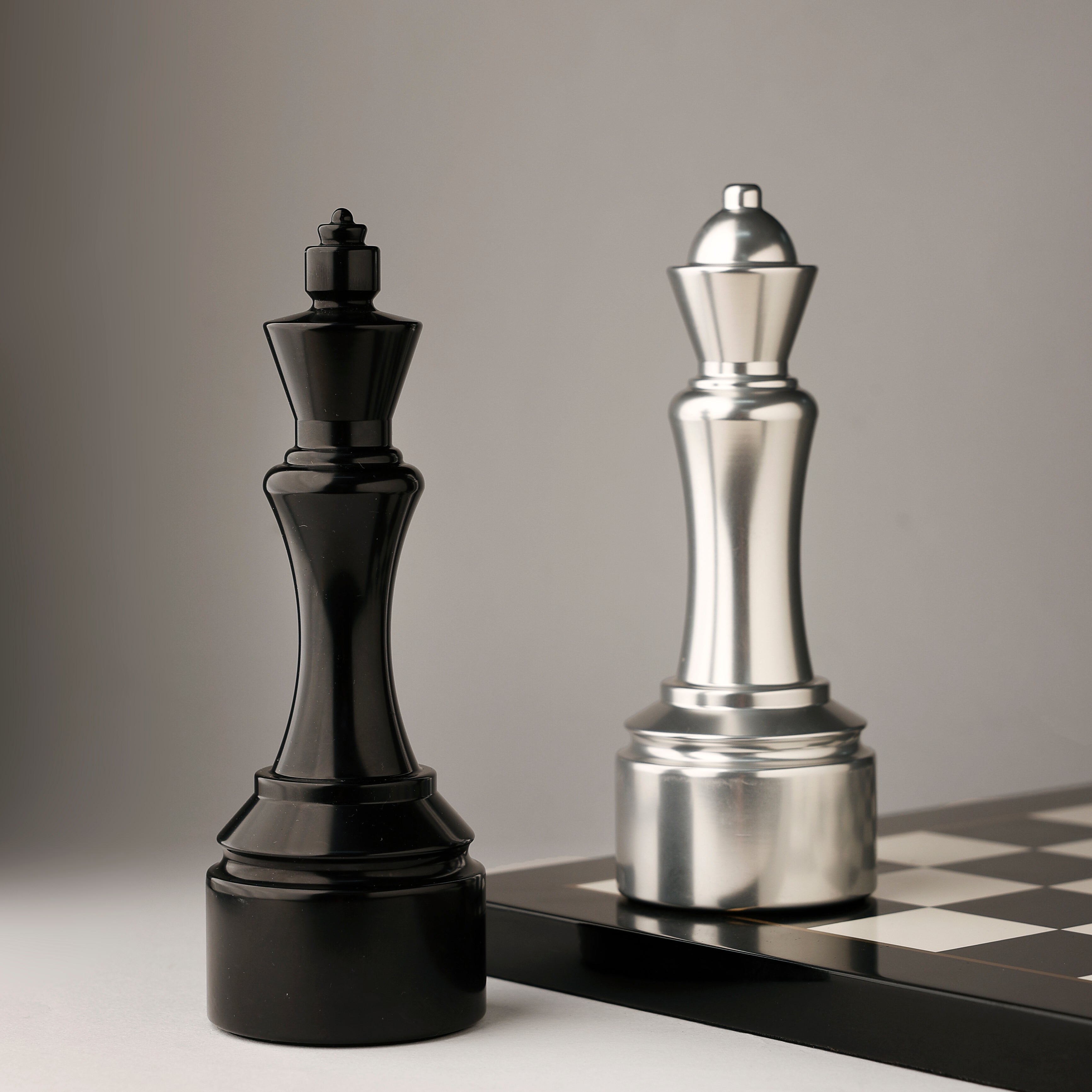 Large Decorative Chess Pieces - King & Queen