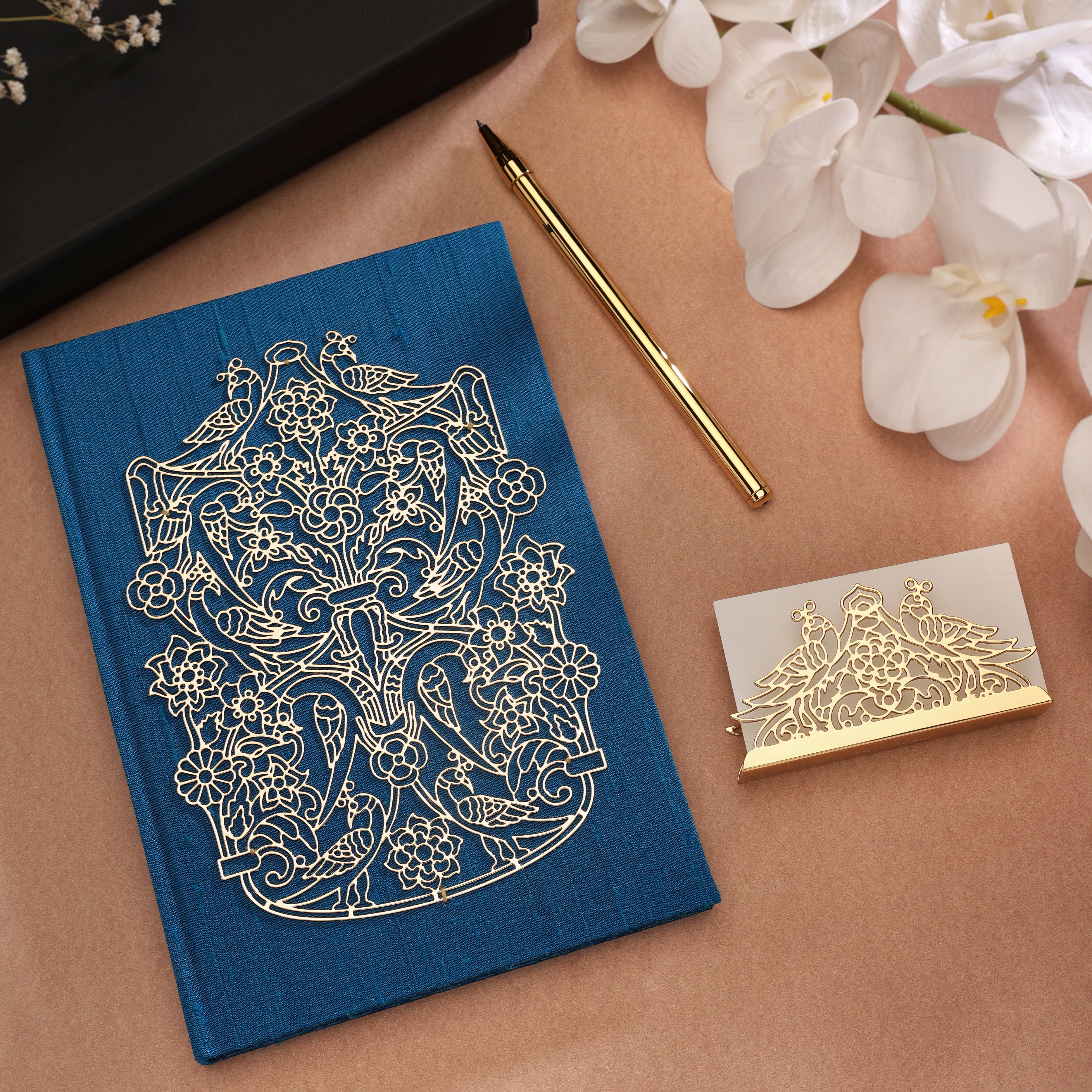 Peacock Symphony Luxe Gift Set Turquoise  - Goldplated