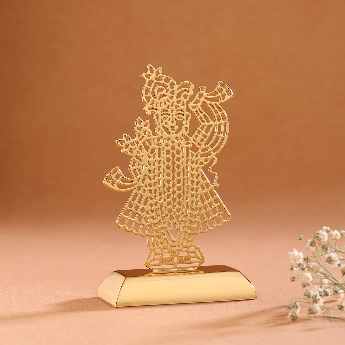 Car Dashboard Stand 24K Goldplated Brass - Shrinathji of Nathdwara