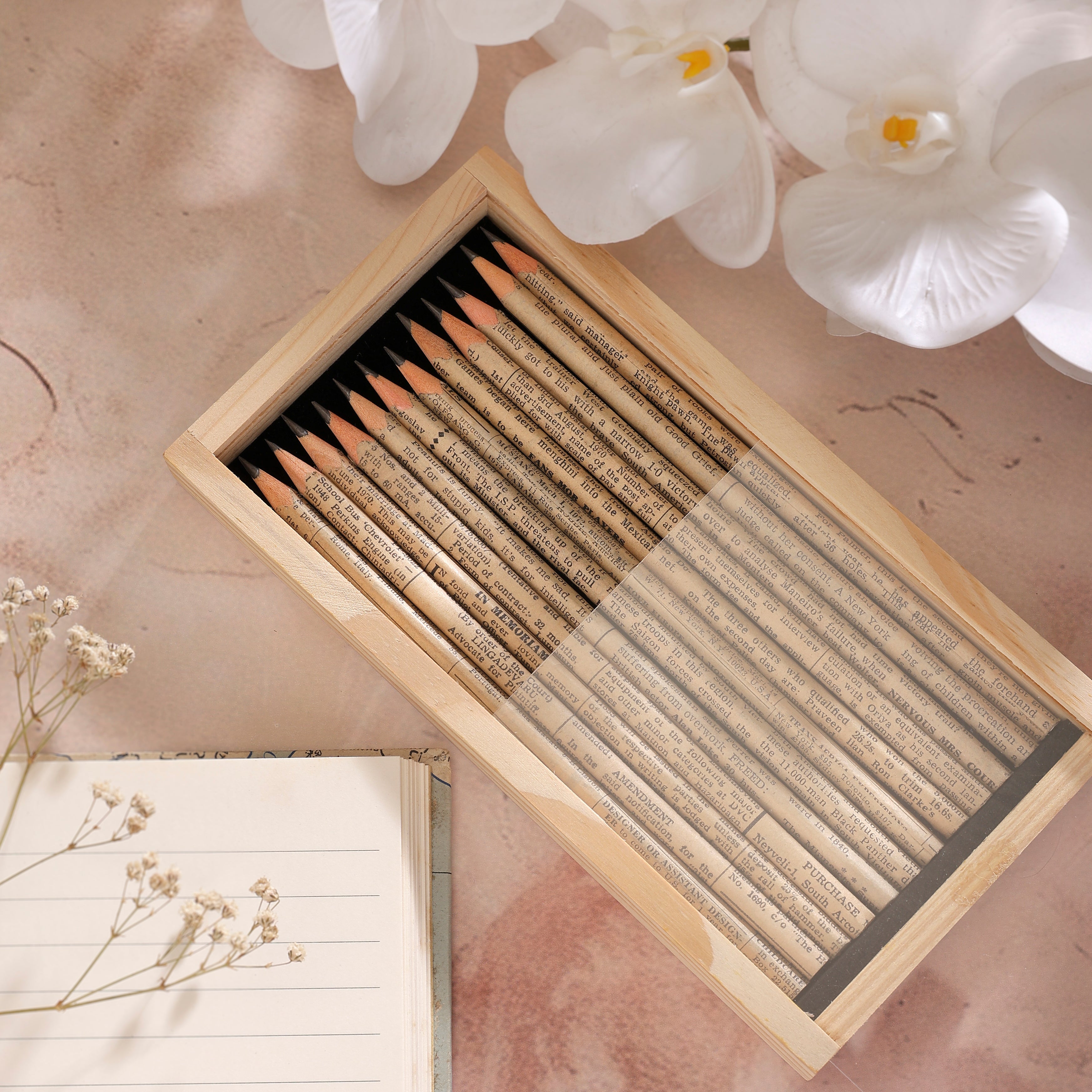 The 1960s Newspaper Pencil Set