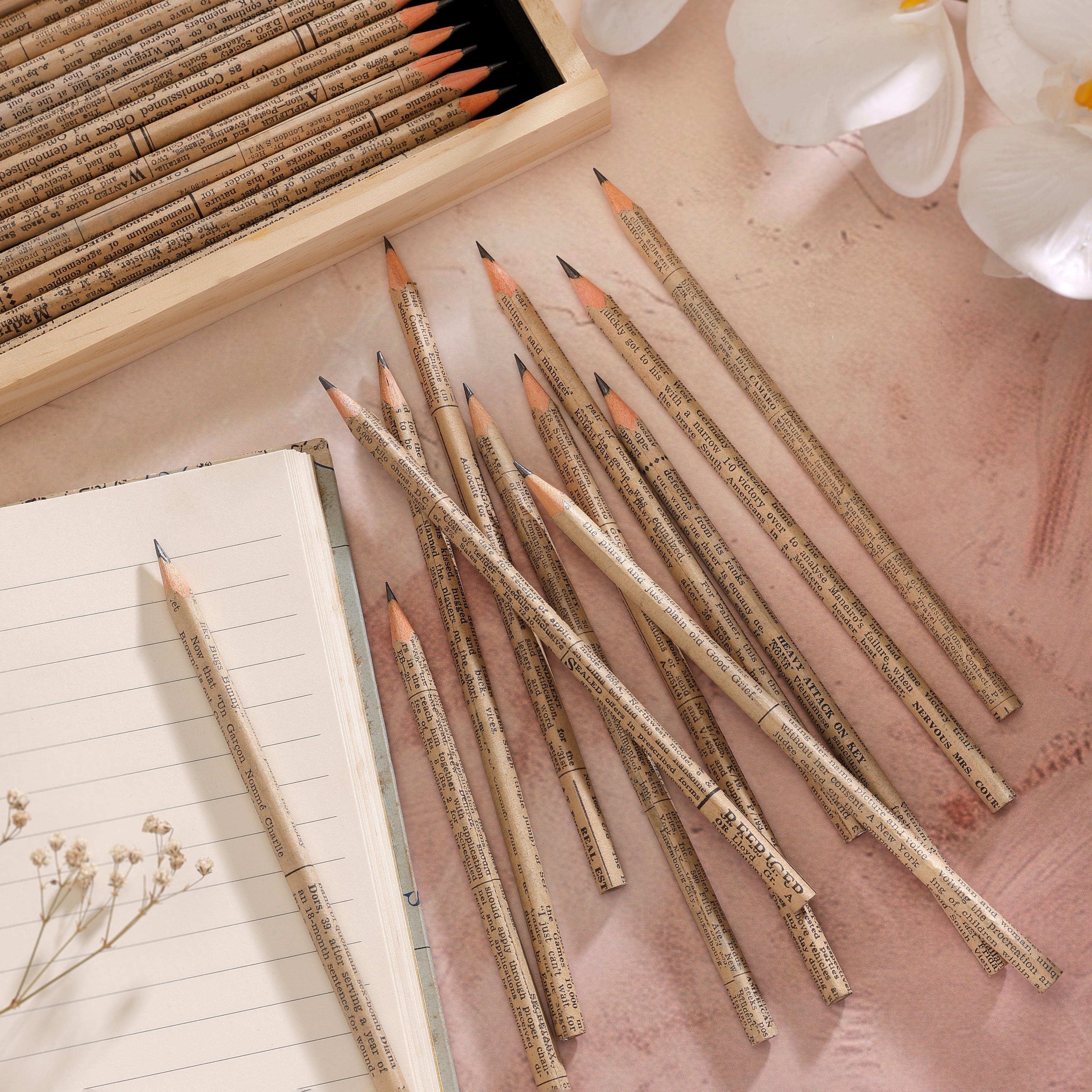 The 1960s Newspaper Pencil Set