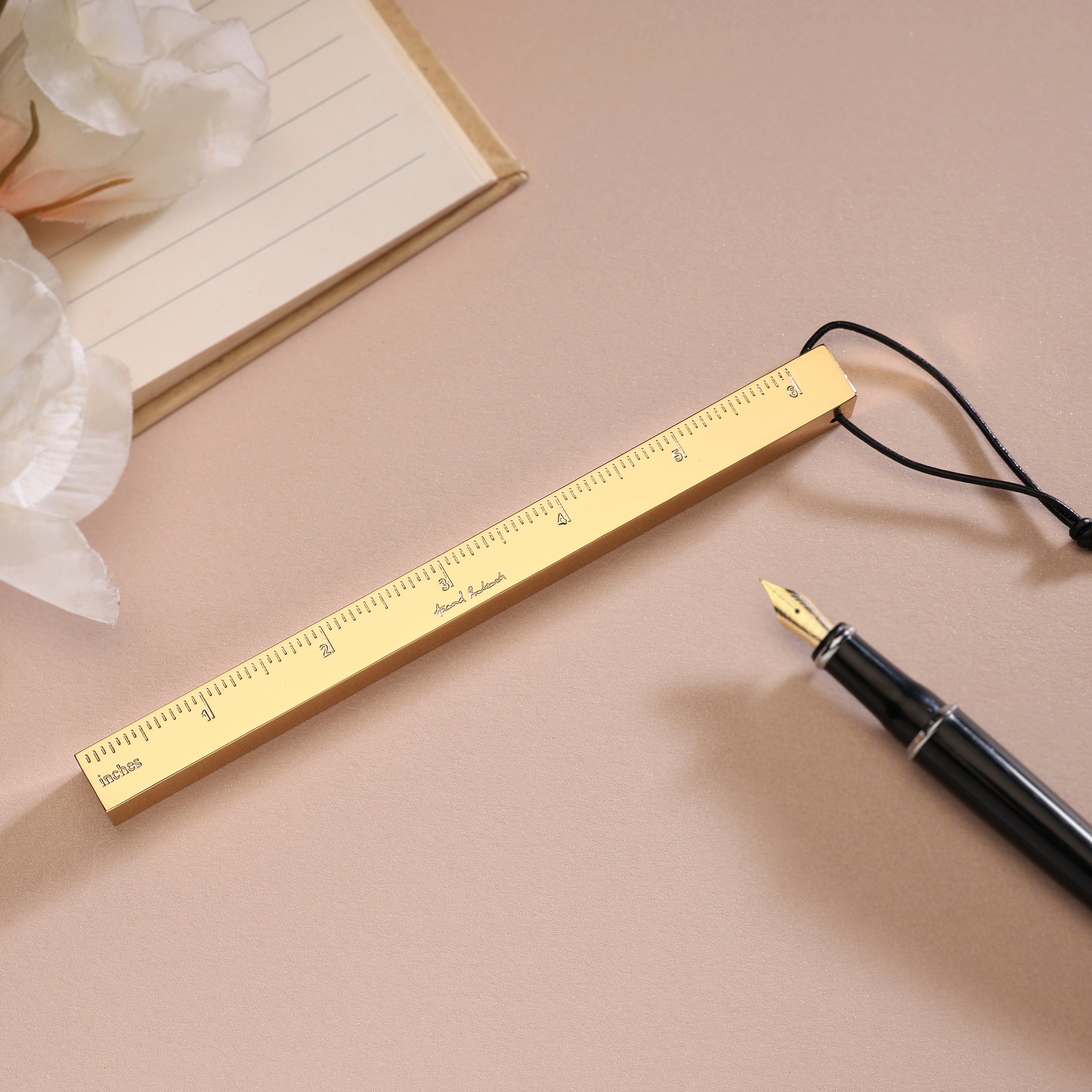 Ruler Paperweight - Goldplated