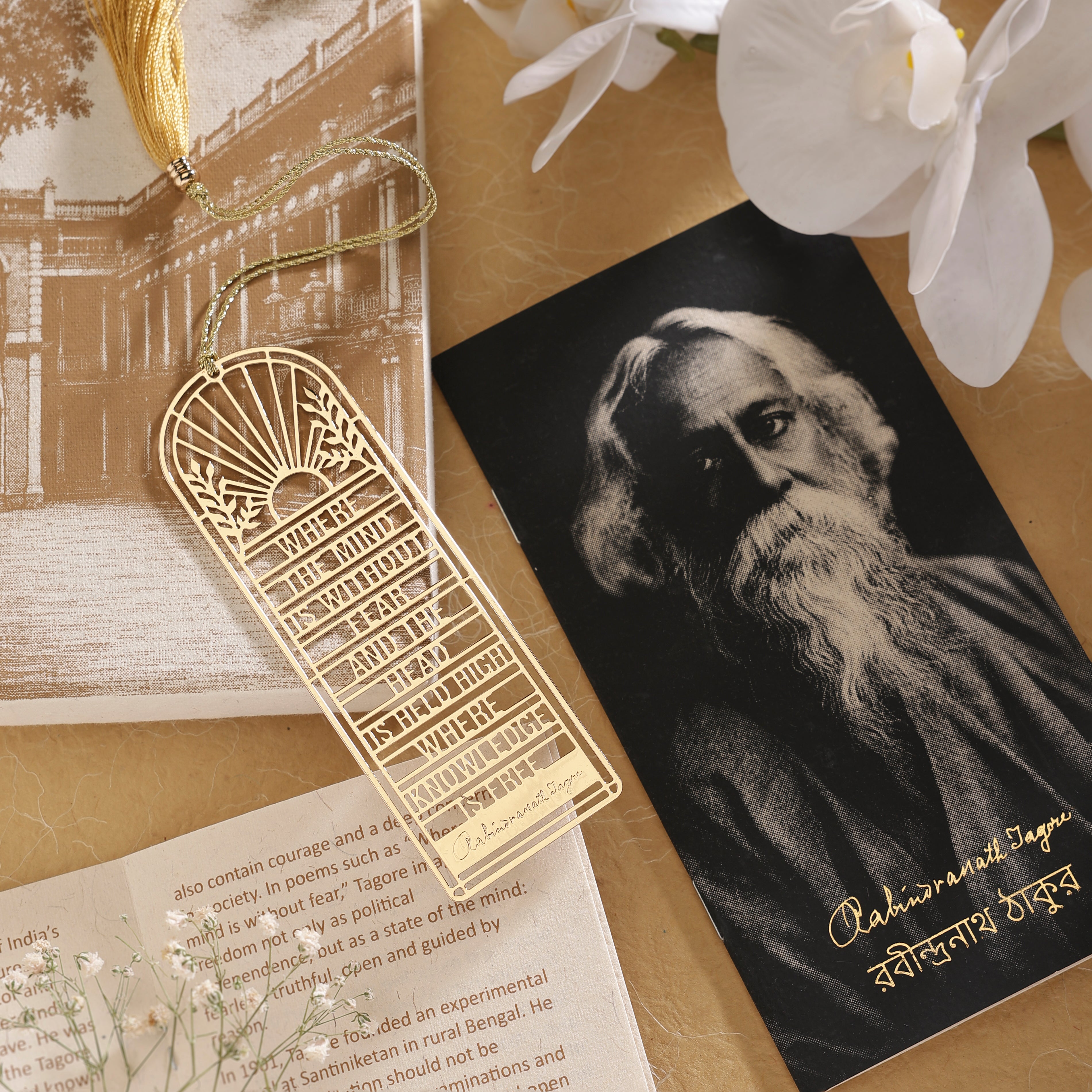 Where The Mind Is Without Fear - Brass Bookmark - Poem Collection