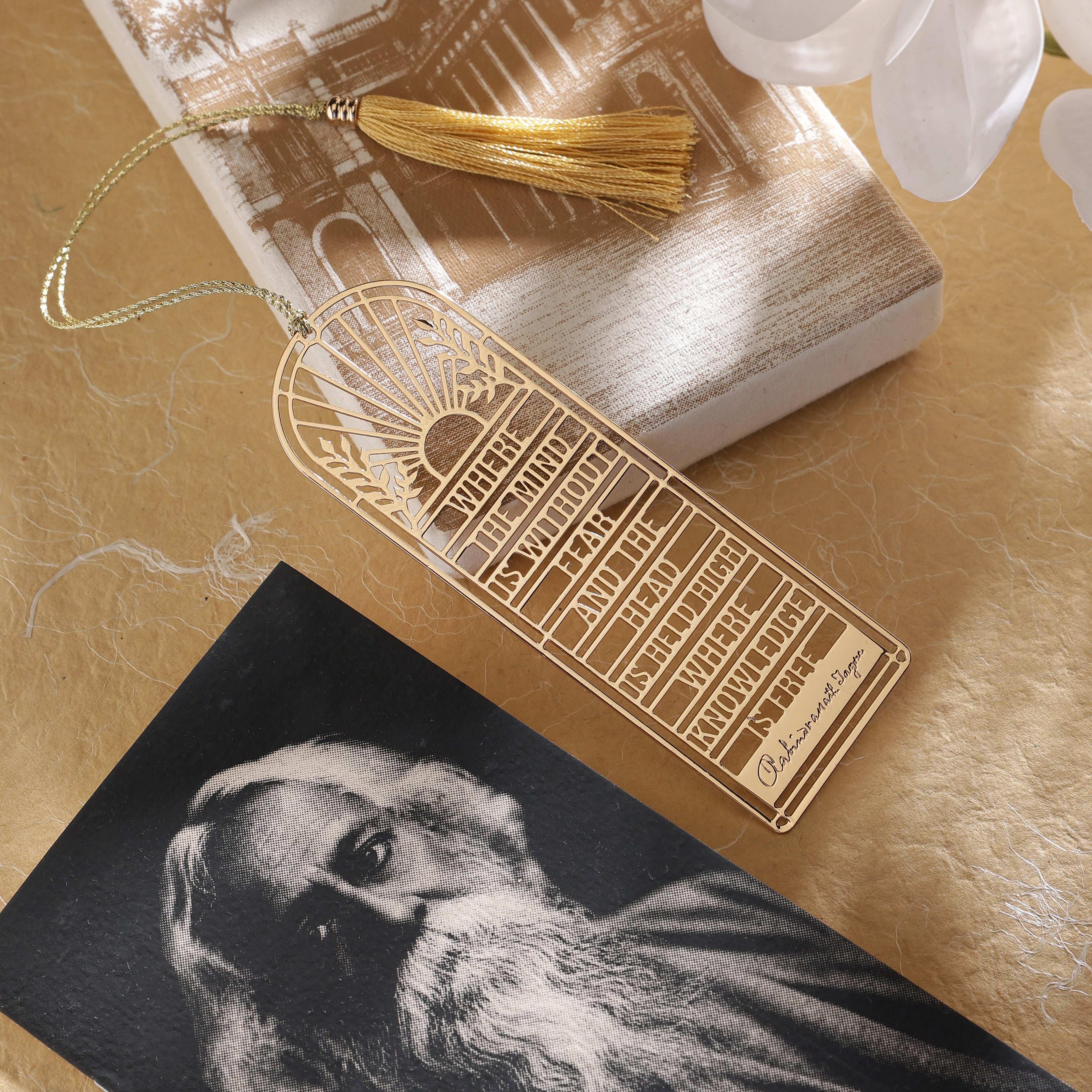 Where The Mind Is Without Fear - Brass Bookmark - Poem Collection
