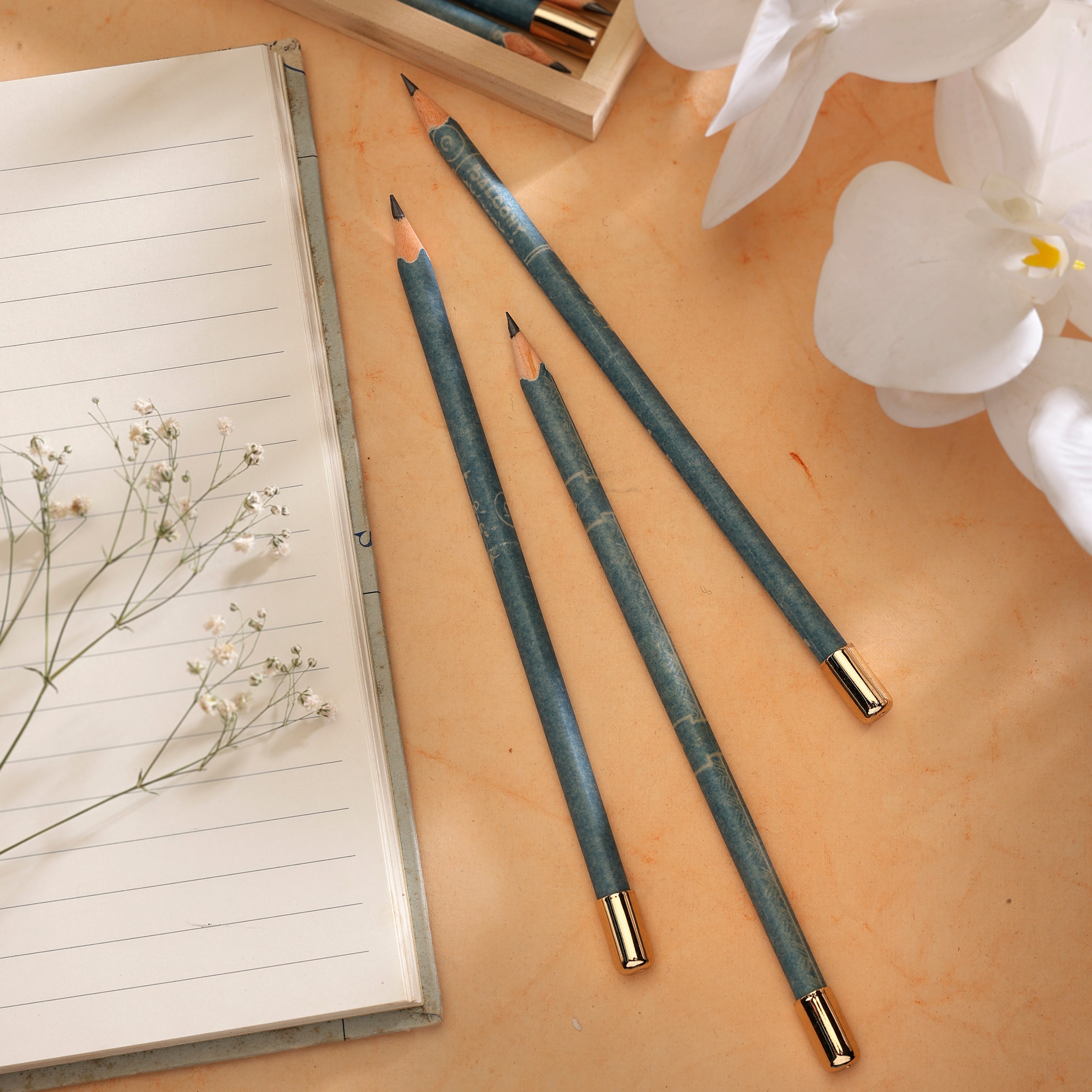 Pencils - Vintage Blueprints Set of 3