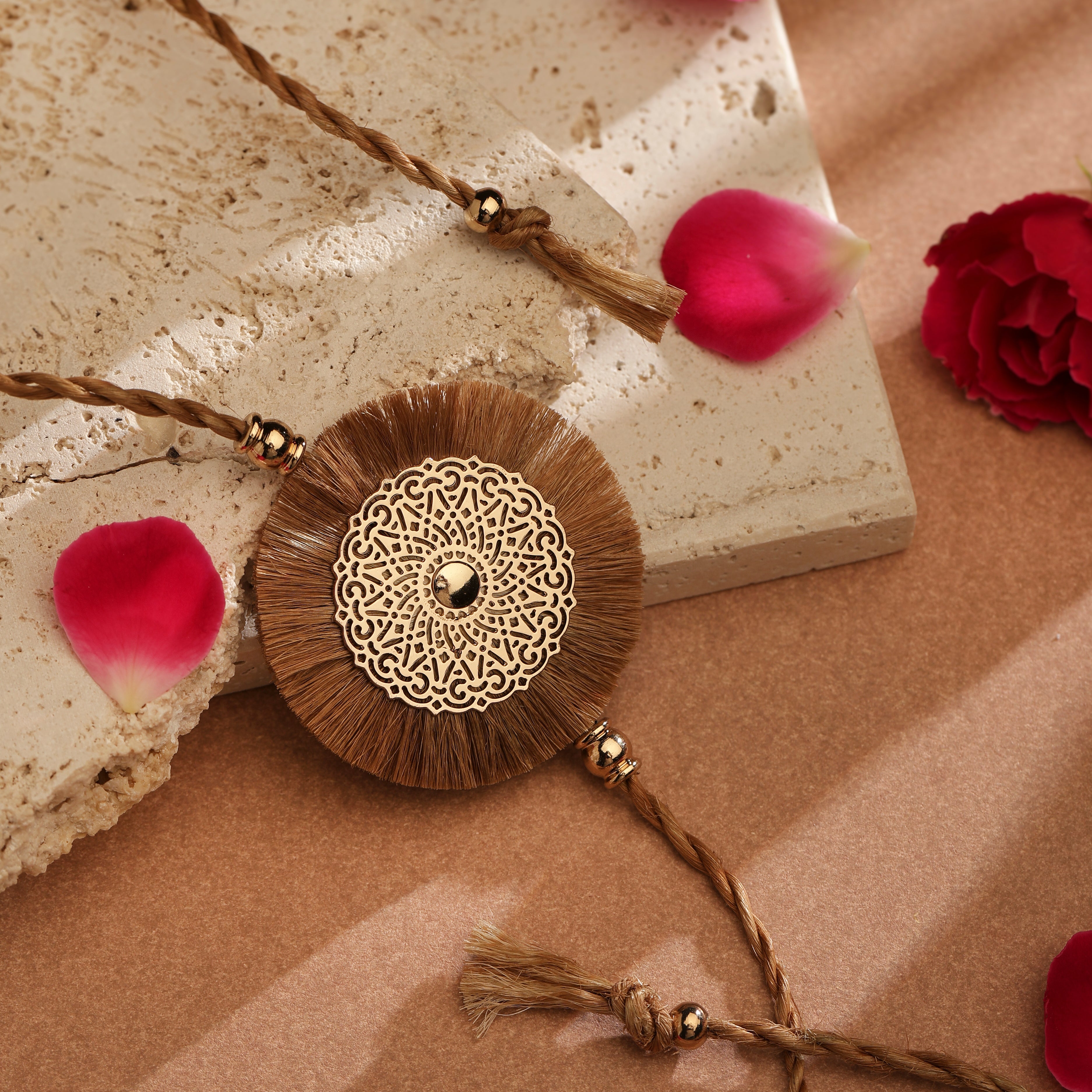 Rakhi Jute & Brass - Antique Gold