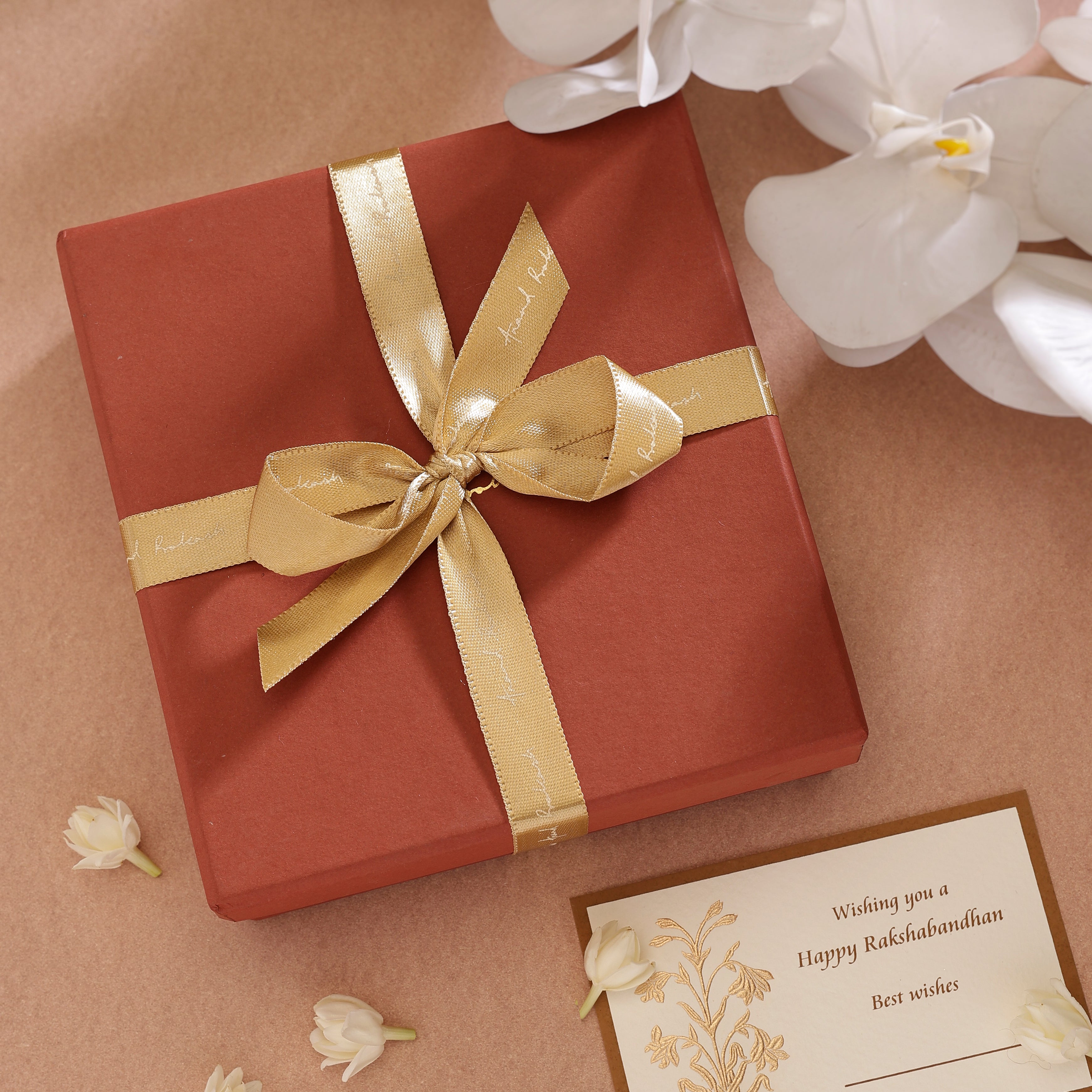 Rakhi Gift Box - Cufflinks Goldplated 10 Paise