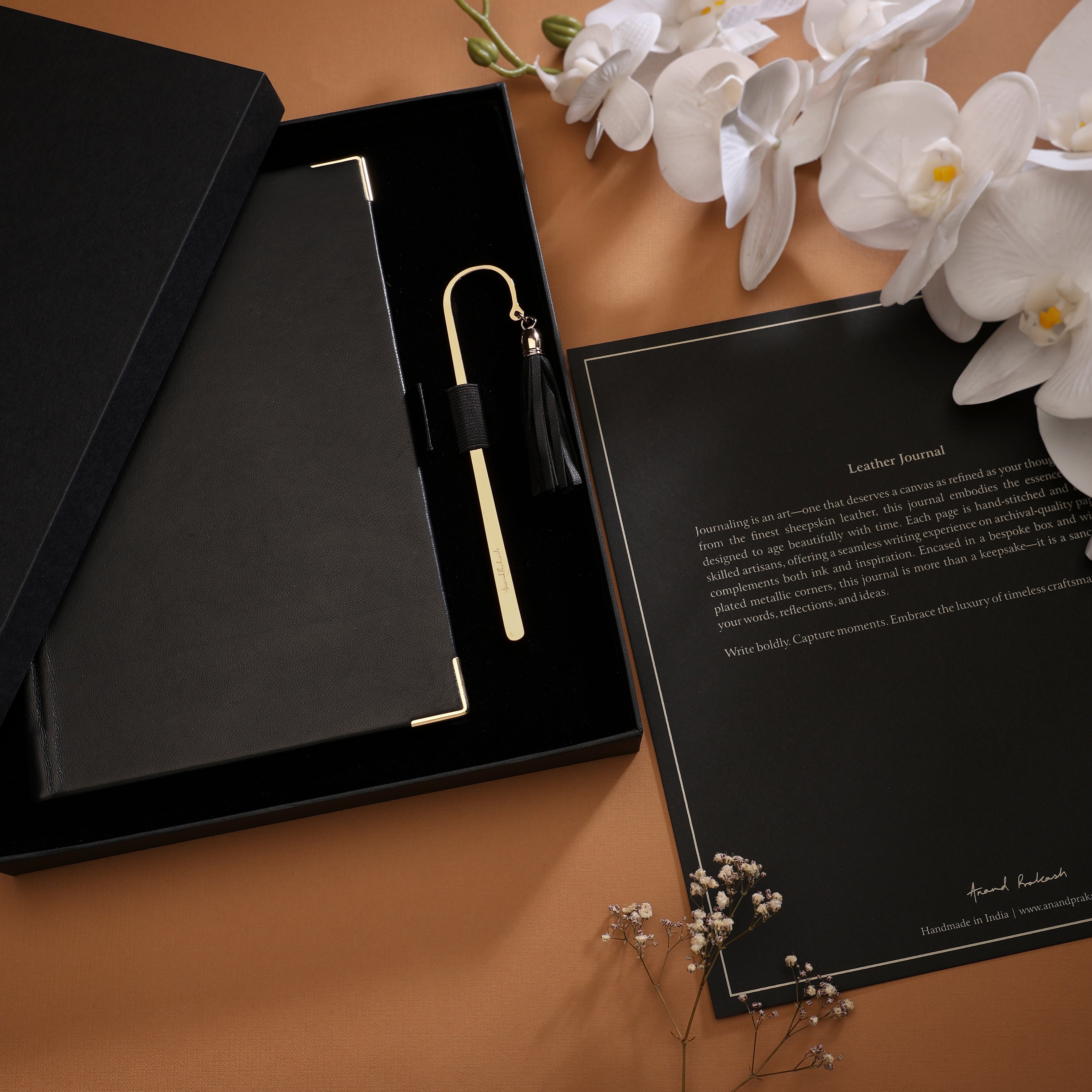 Gift Set - Eterna Leather Journal & Brass Bookmark