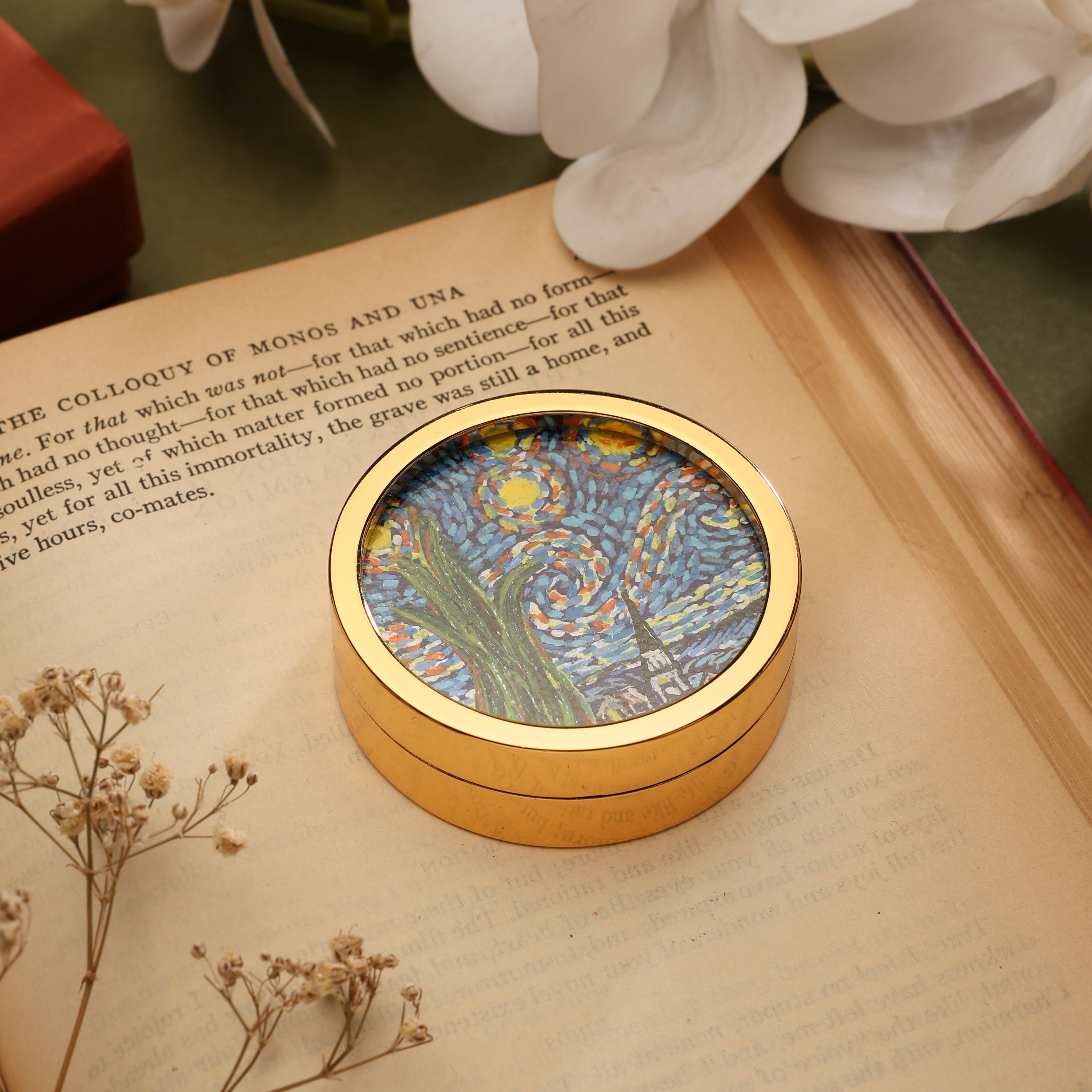 Paperweight Starry Night - Goldplated