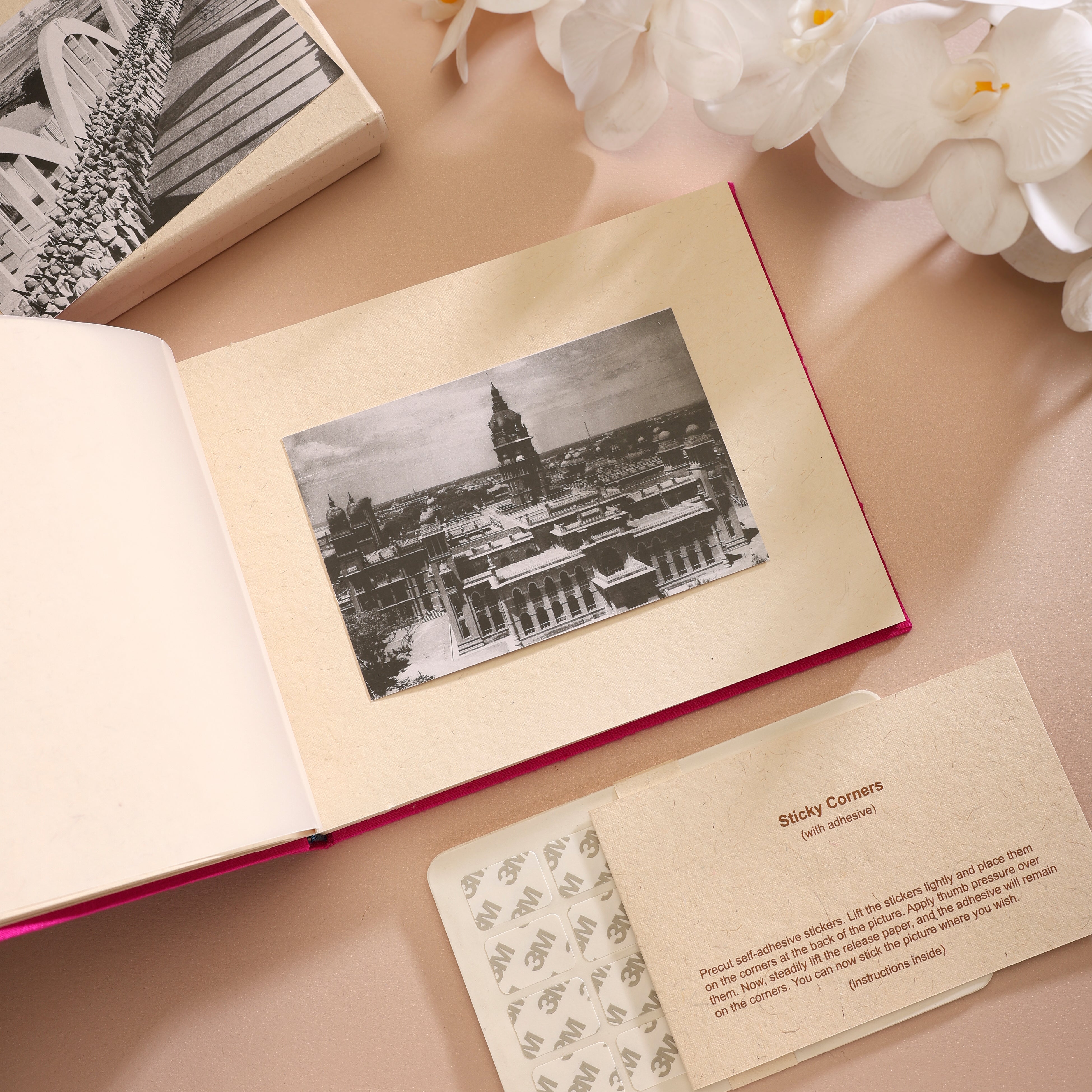 #Style_Fuschia Pink 22.7 x 18.5 cm (photo size: 5x7 inches - 40 photos)