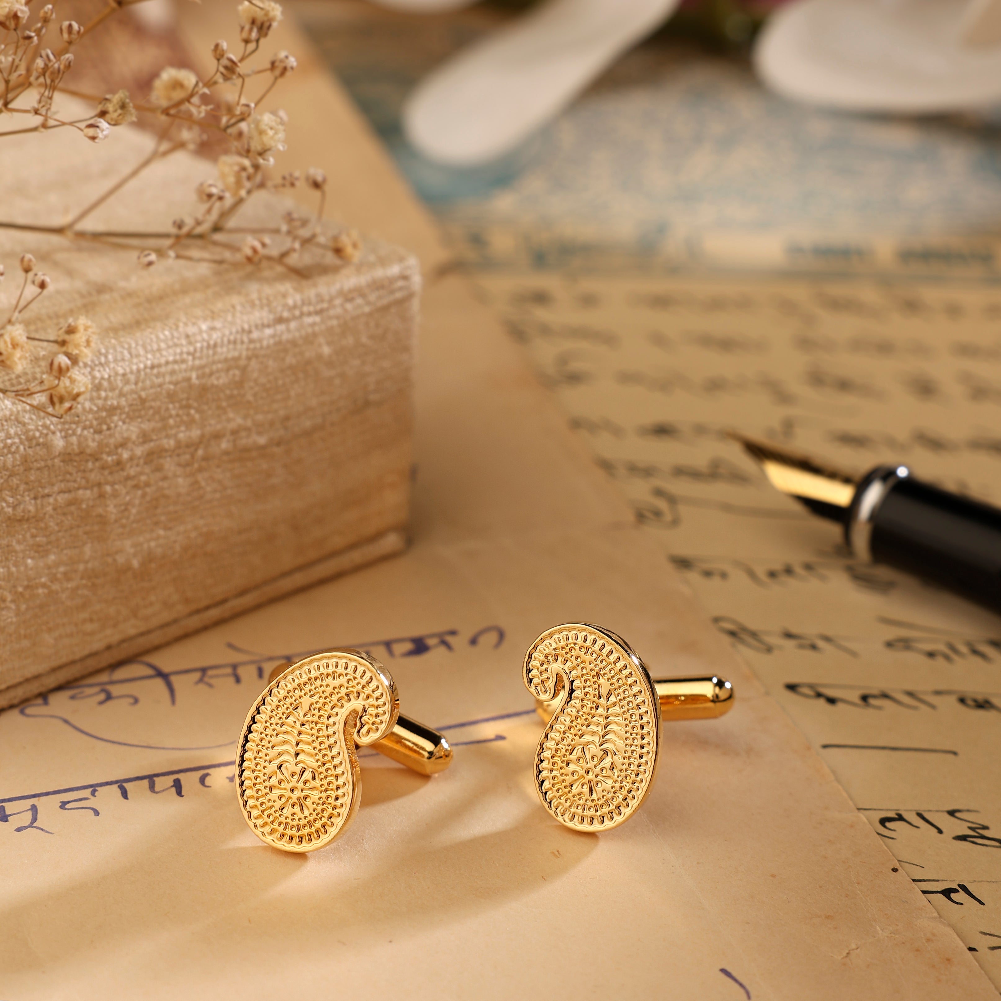 Cufflinks Paisley - Goldplated