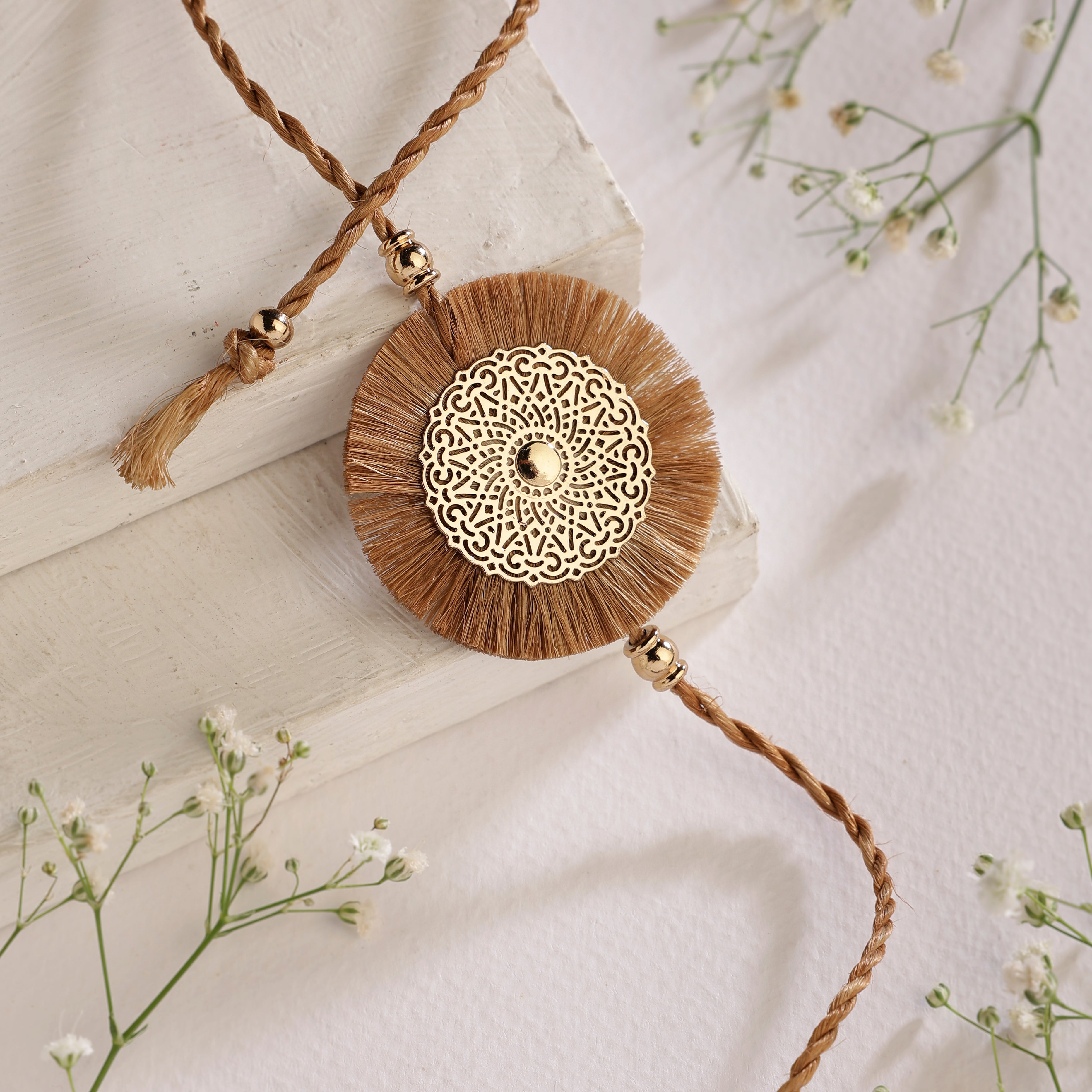 Rakhi Jute & Brass - Antique Gold