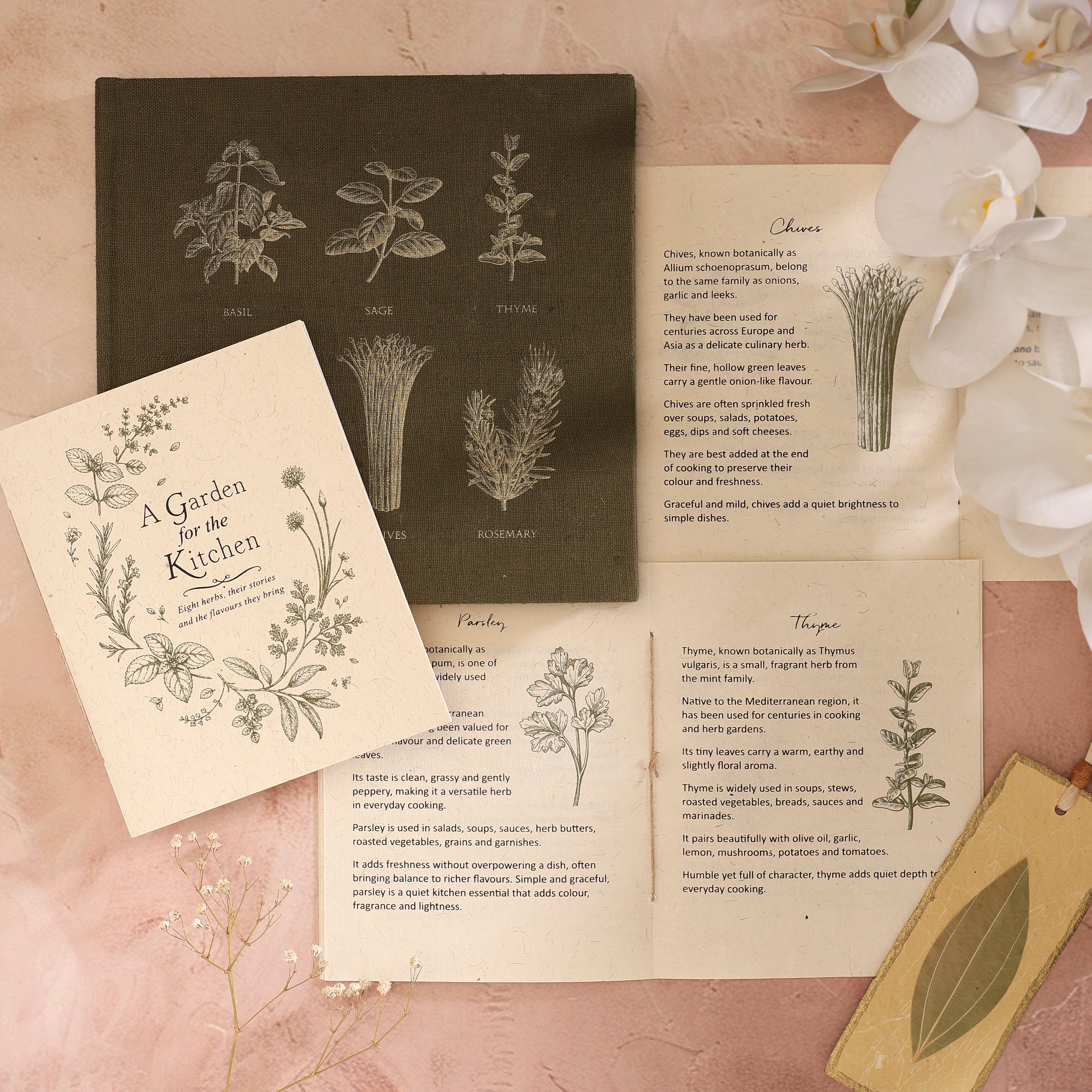 A Garden for the Kitchen — Handcrafted Recipe Book Gift Set